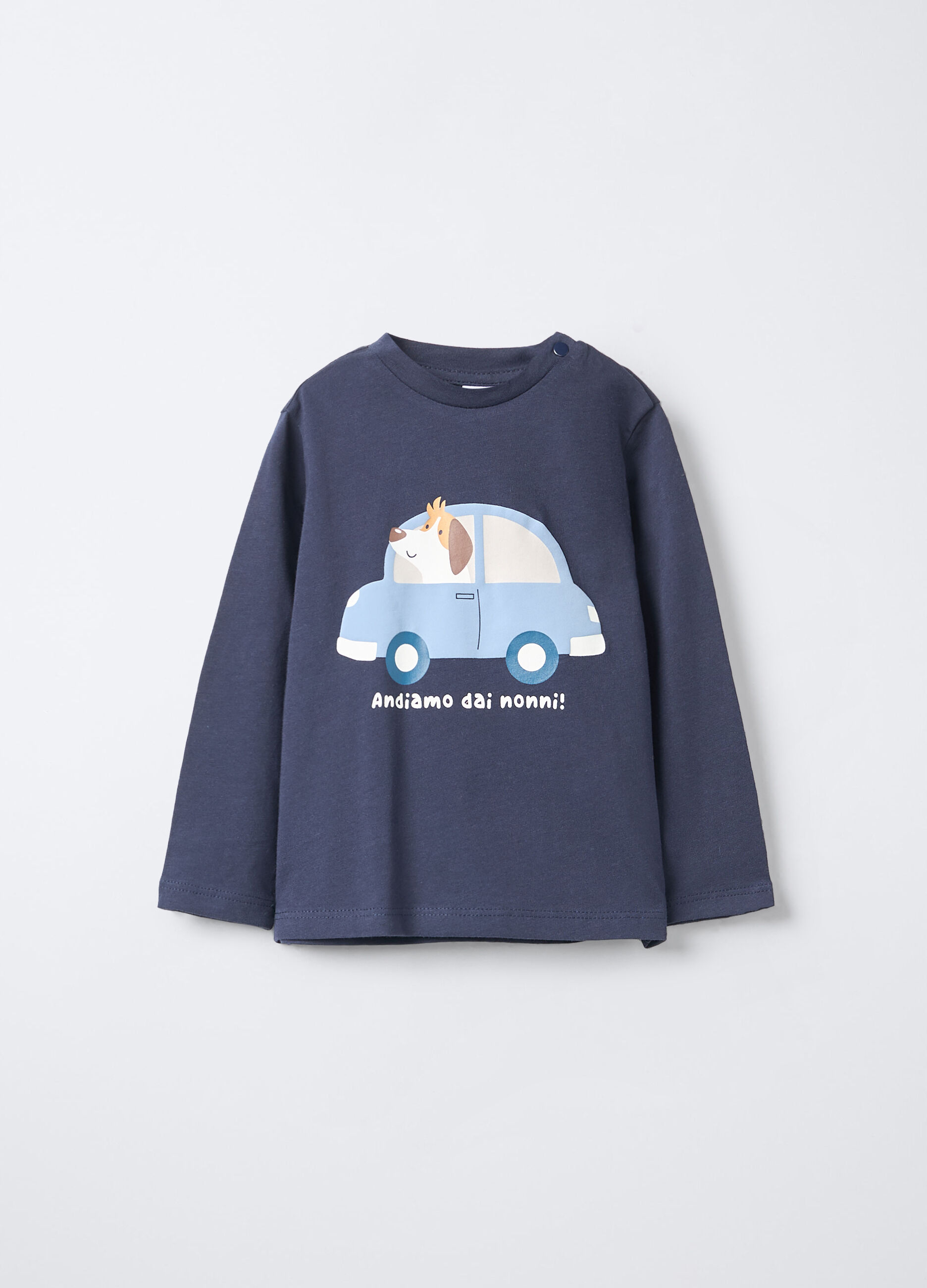 T-shirt girocollo in jersey di puro cotone bimbo_0
