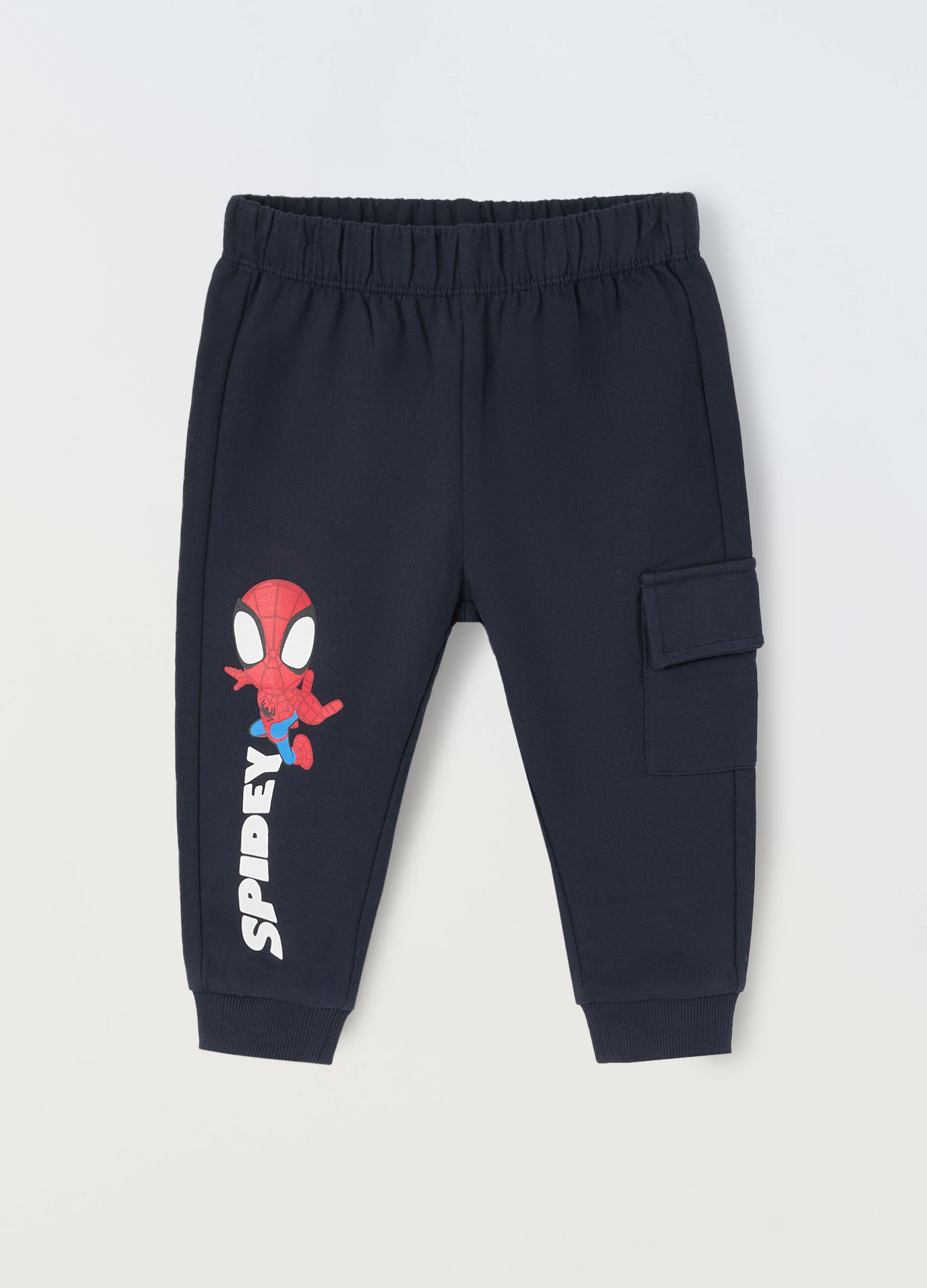 Jogger in french terry di cotone stretch neonato_0