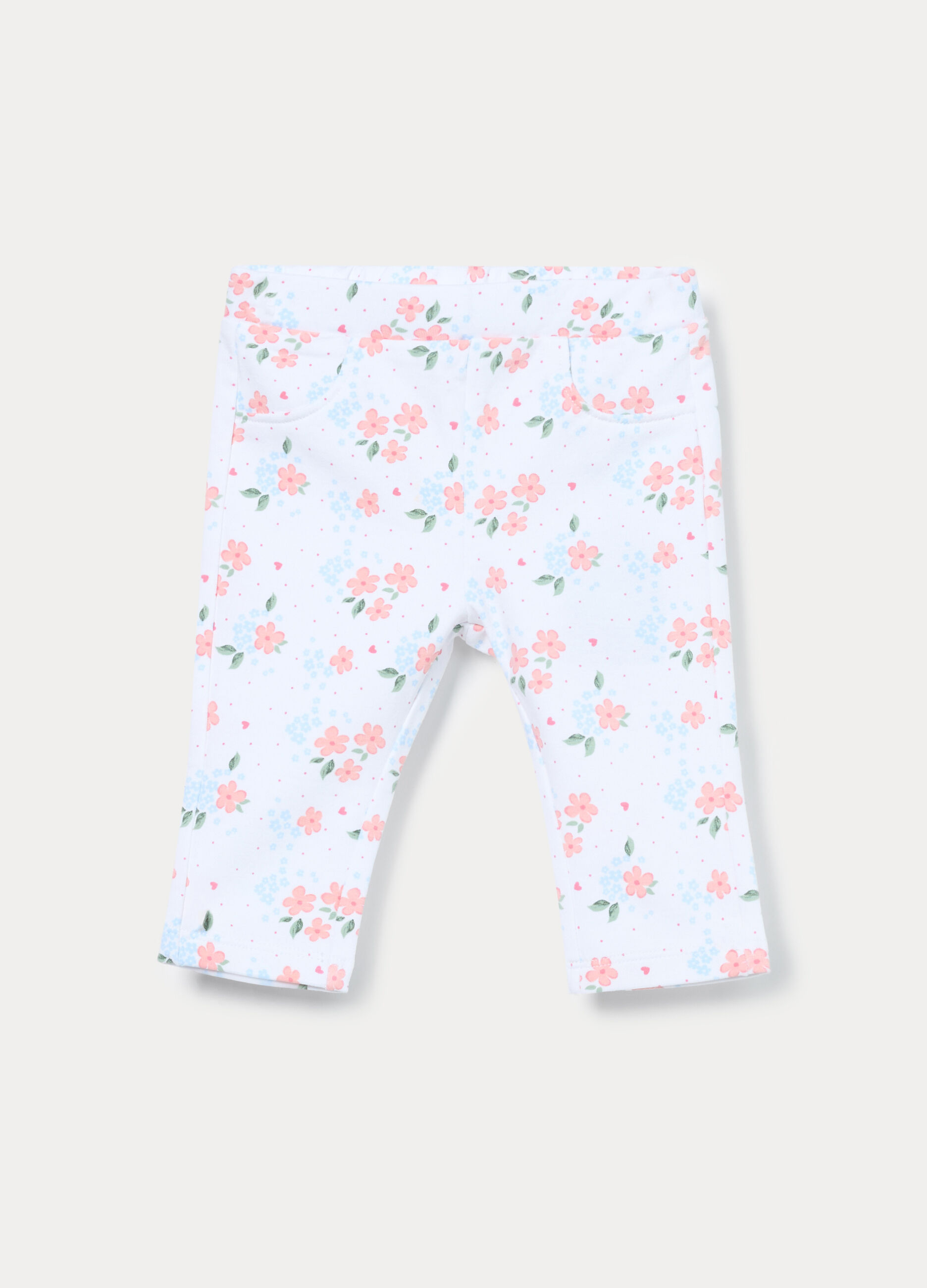 Jeggings in french terry di cotone stretch neonata_0