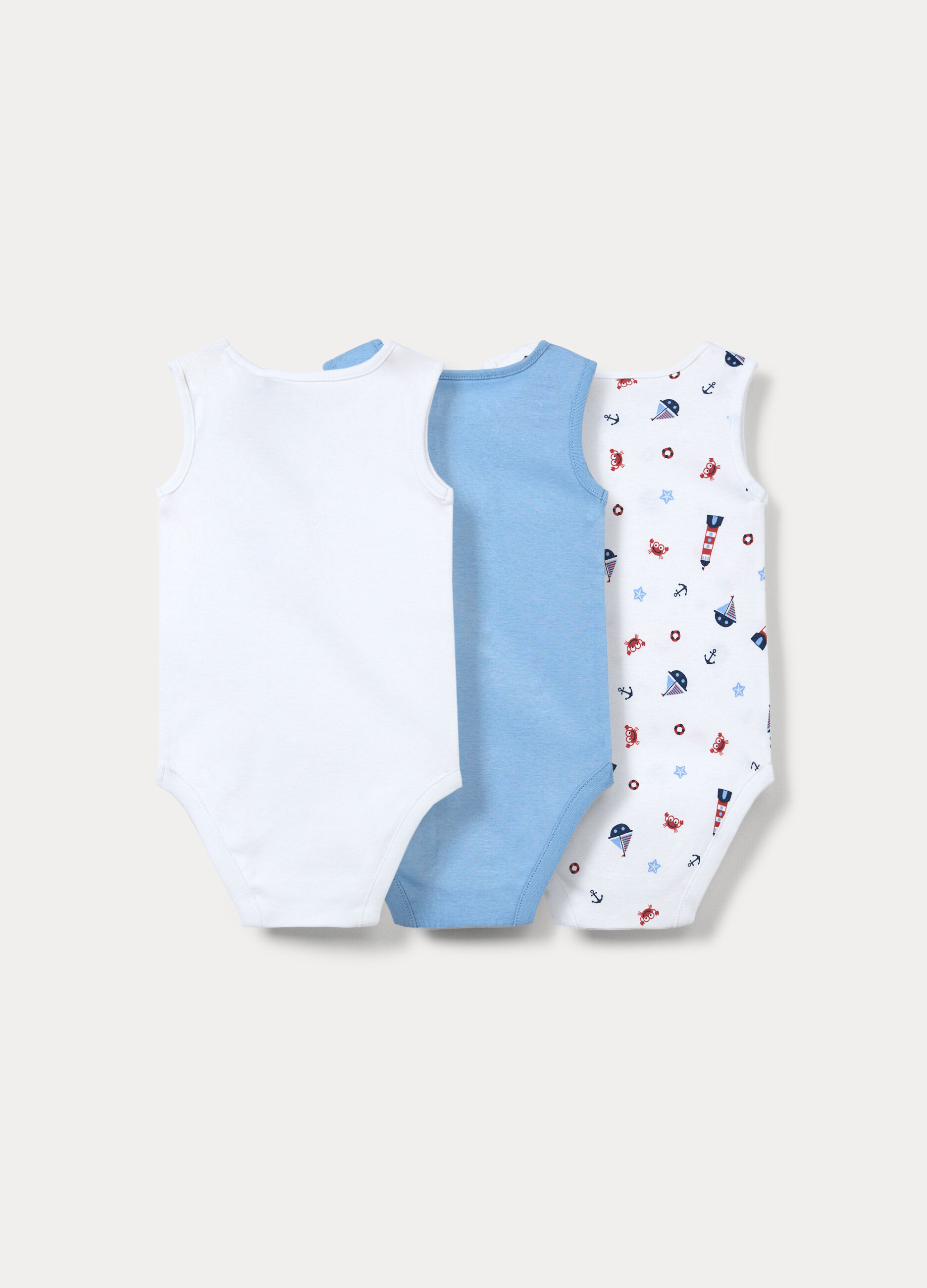 Pack 3 body in costina di puro cotone _1