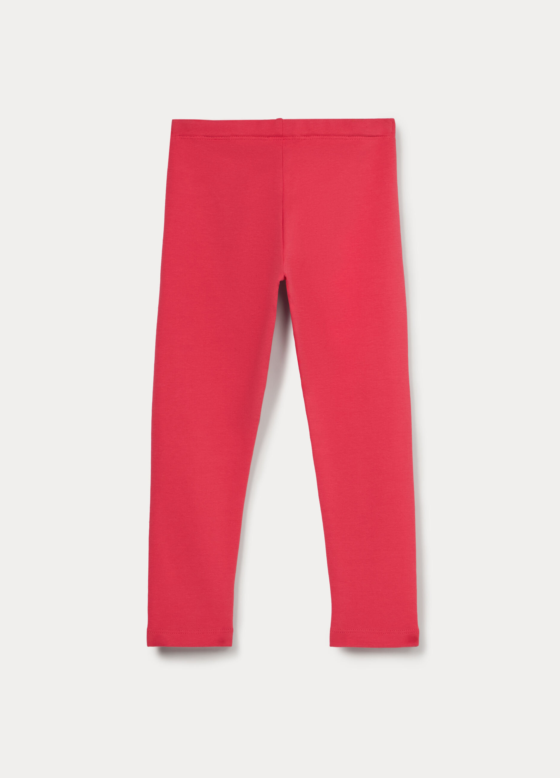 Leggings in french terry di cotone stretch bambina_1