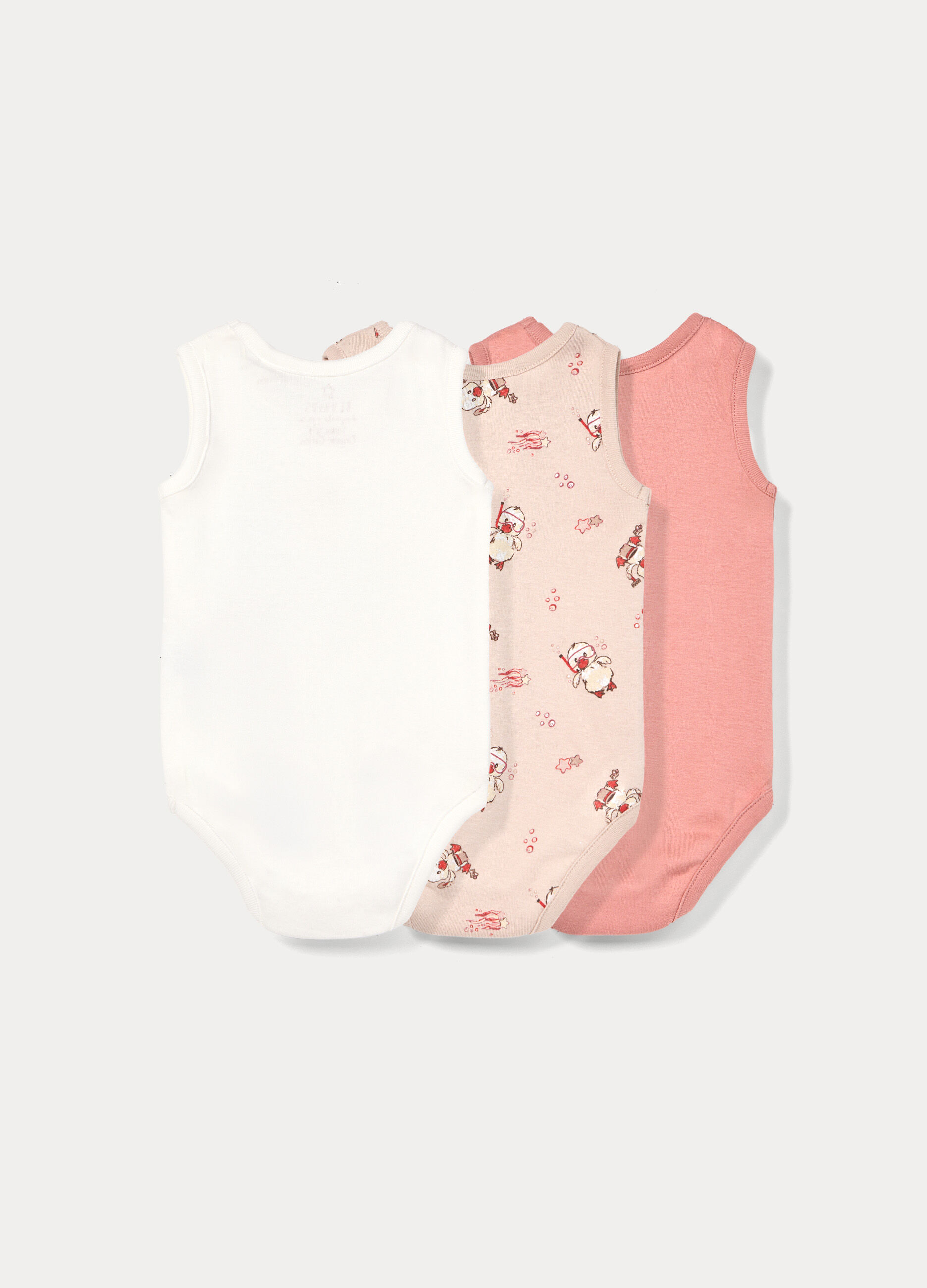 Pack 3 body in costina di puro cotone _1