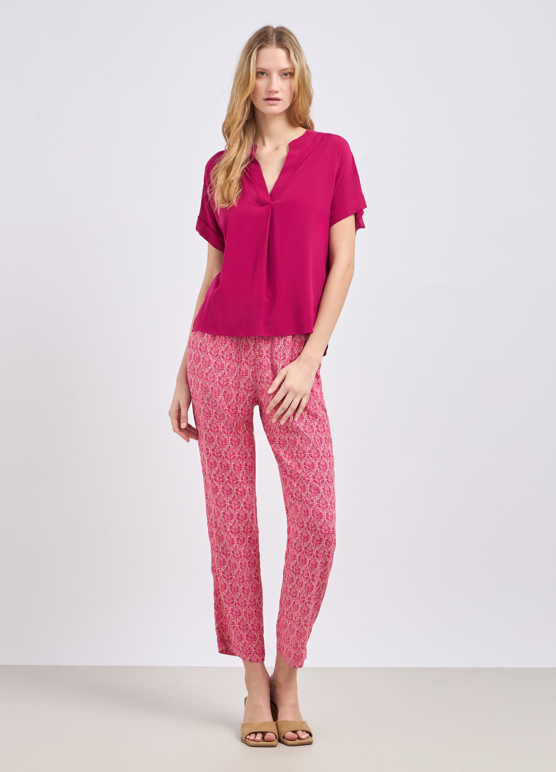 Pantaloni in pura viscosa donna_0