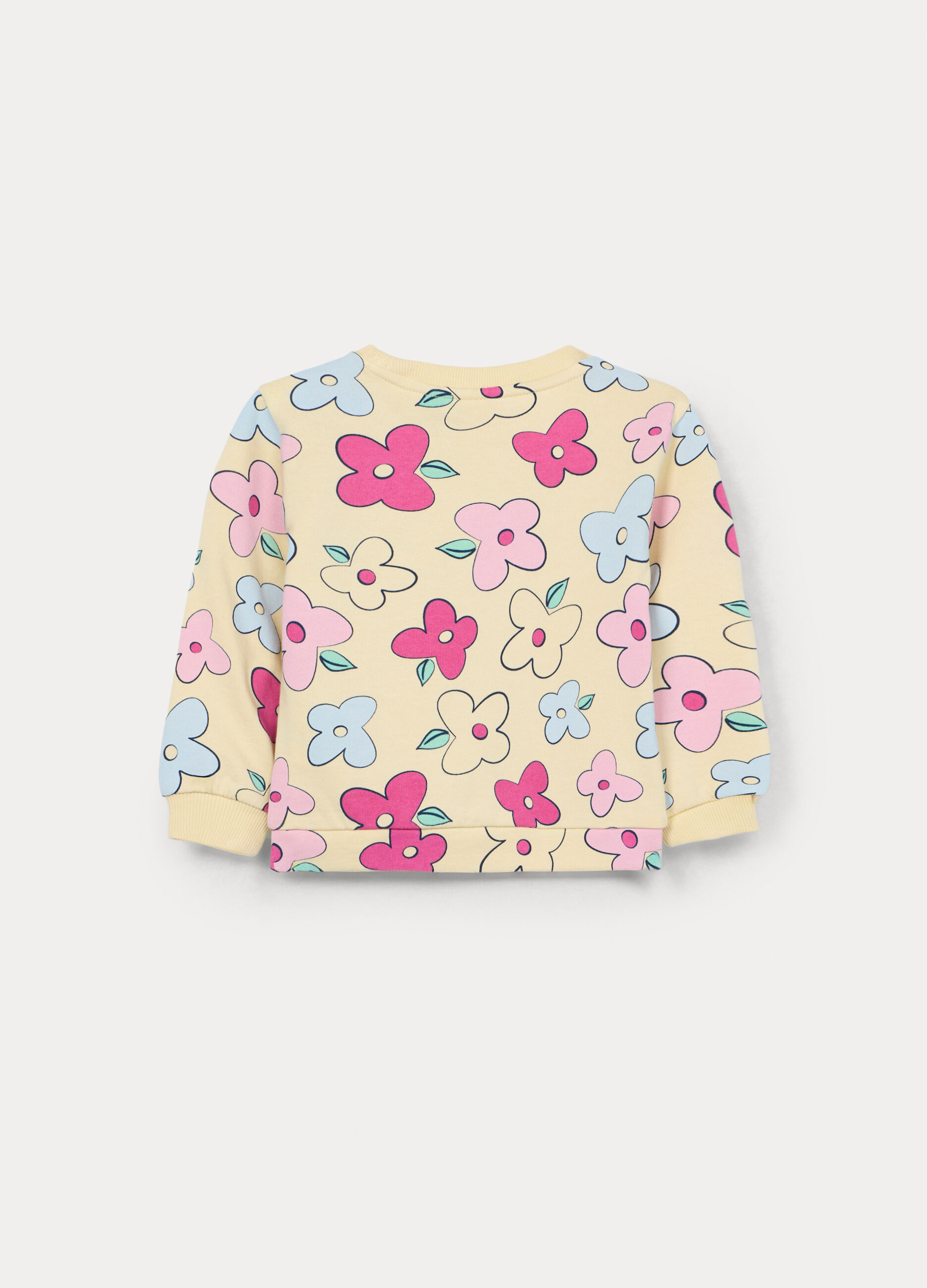 Felpa girocollo in french terry di puro cotone bimba_1