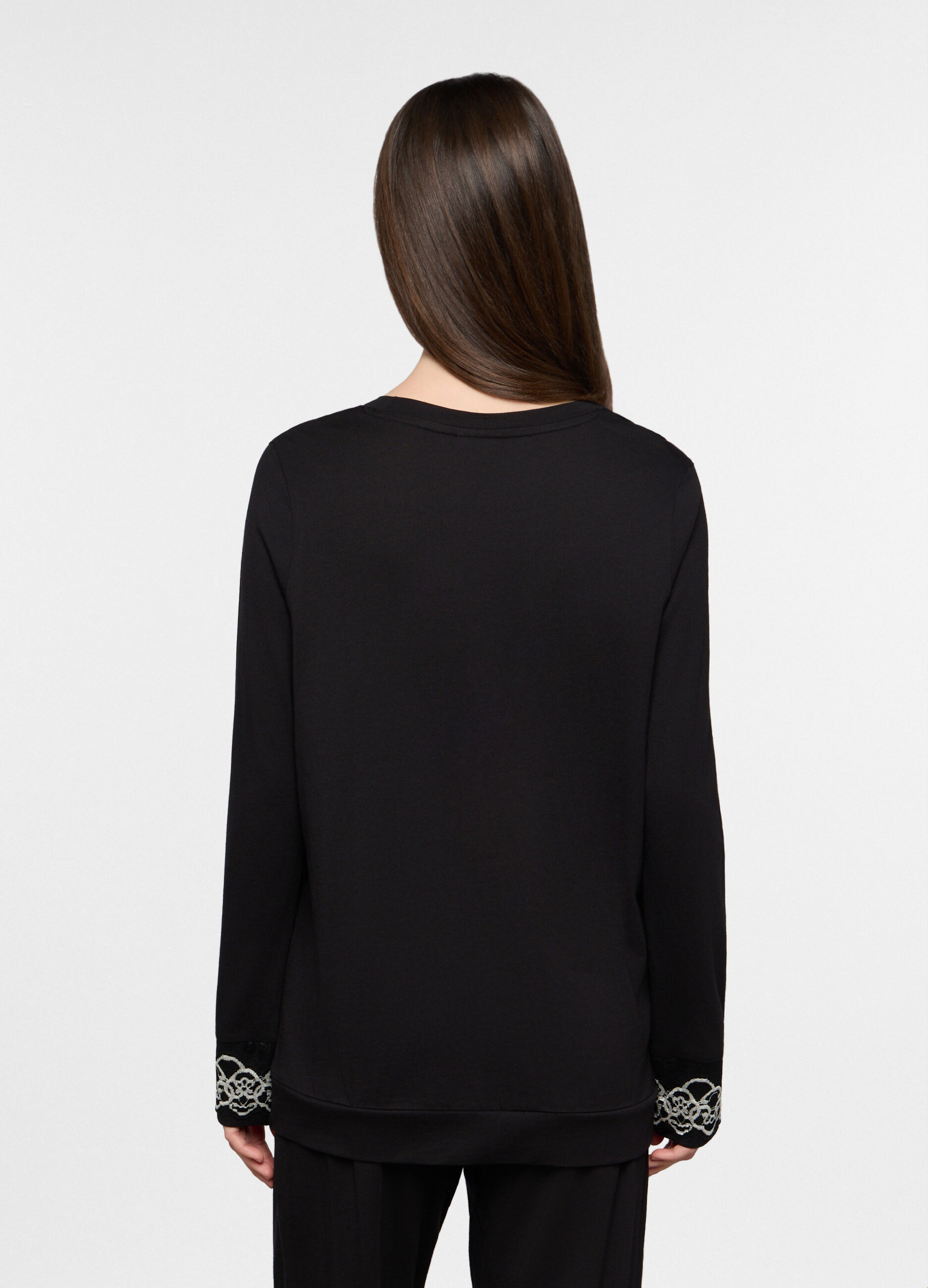 Top pigiama girocollo in jersey donna_1