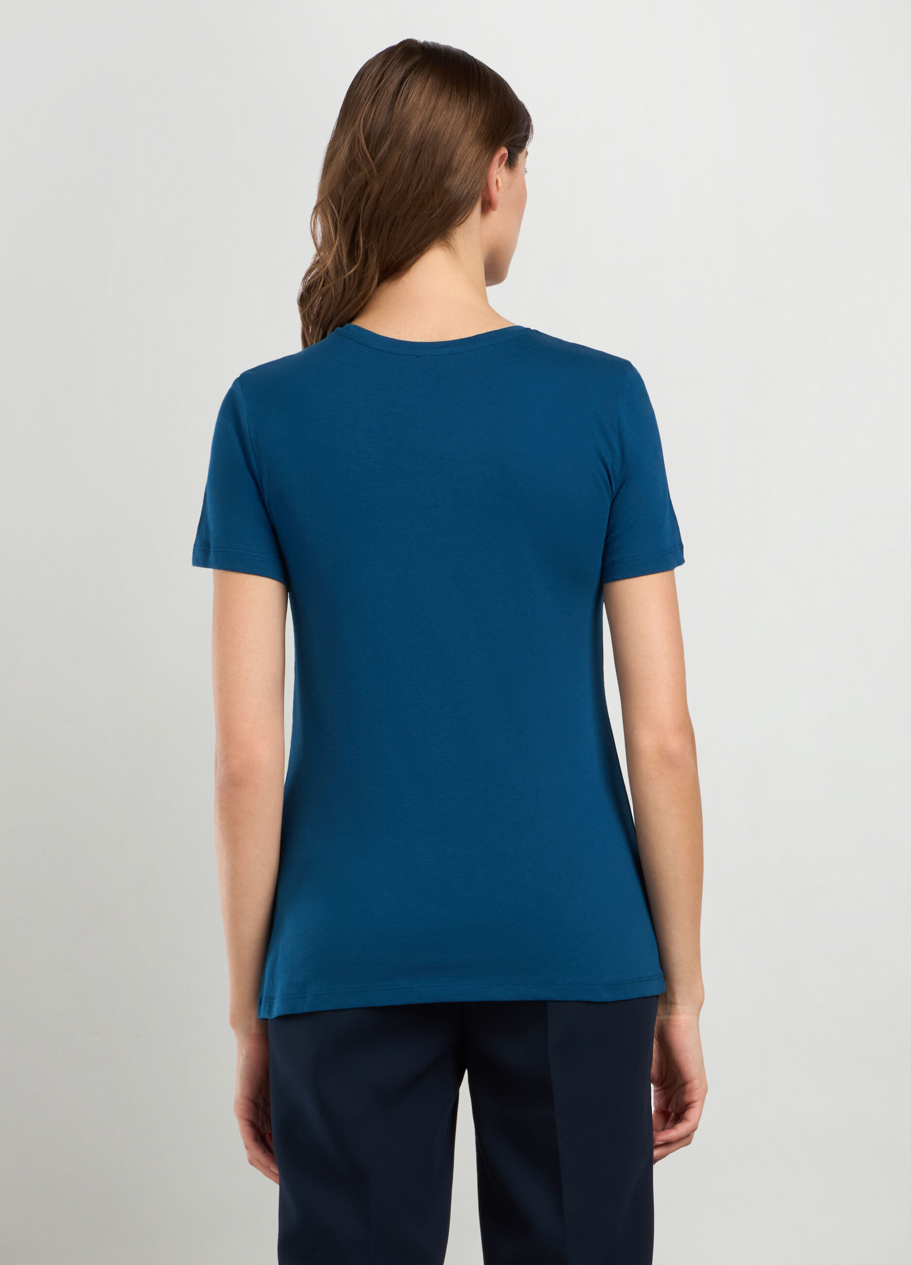 T-shirt in jersey puro cotone donna_1