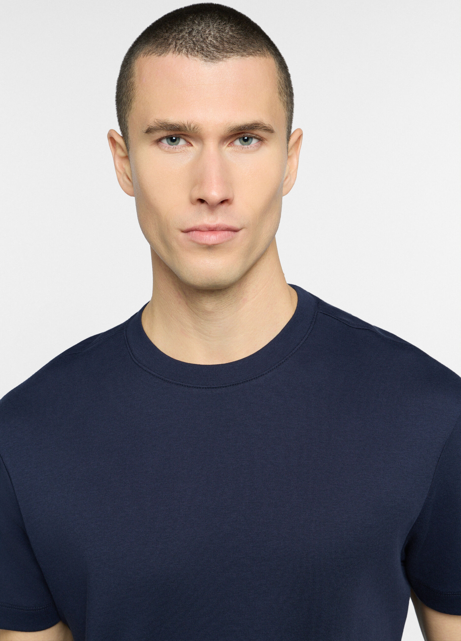 T-shirt girocollo in interlock di cotone uomo_2