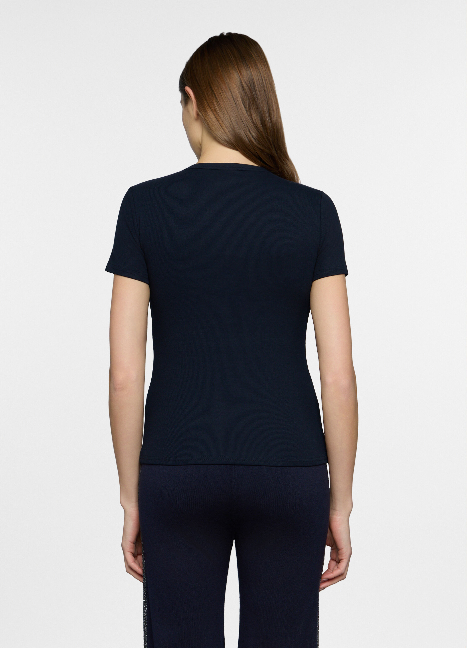 T-shirt girocollo stretch donna_1