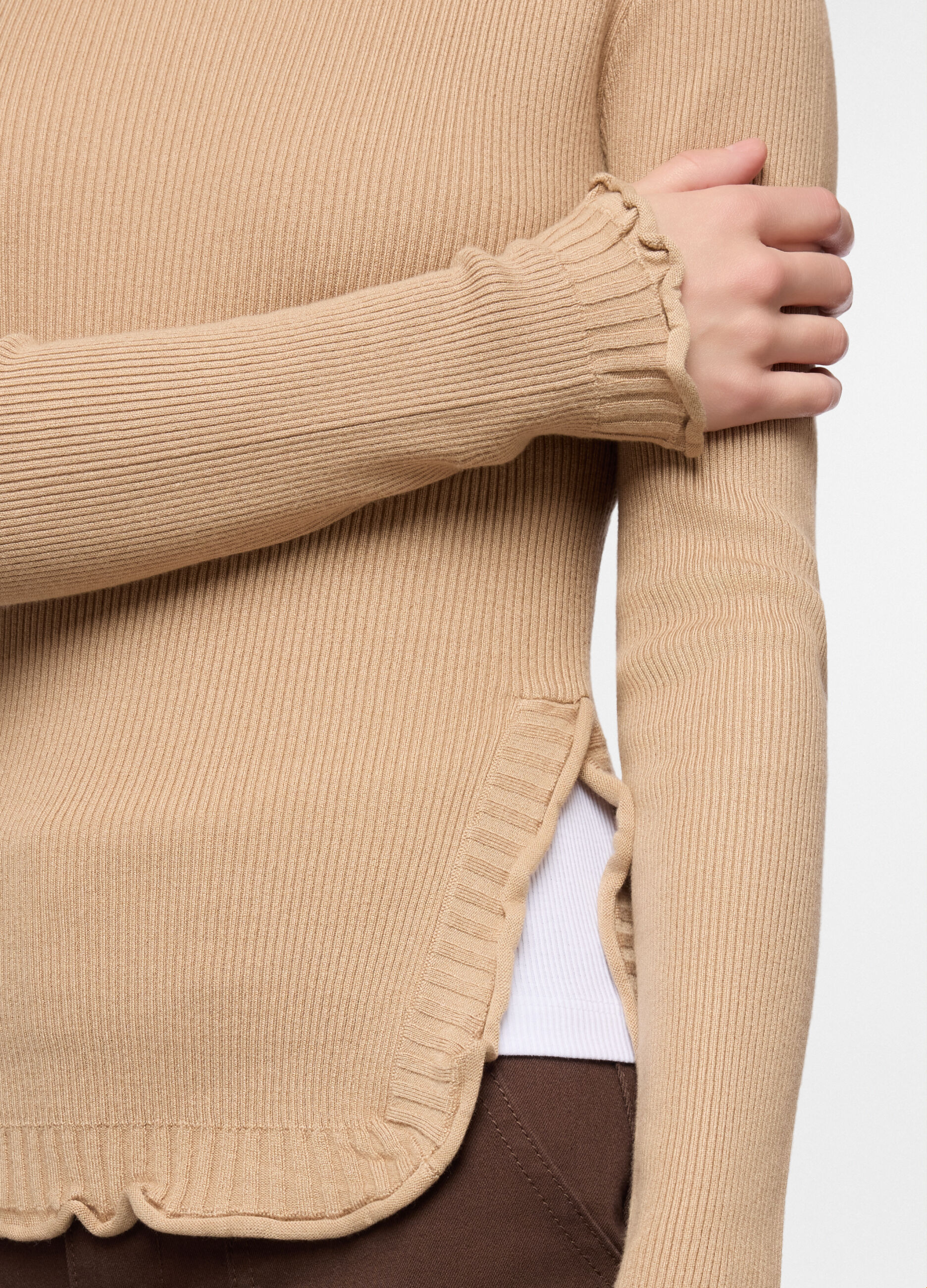 Maglia girocollo in costina donna_2