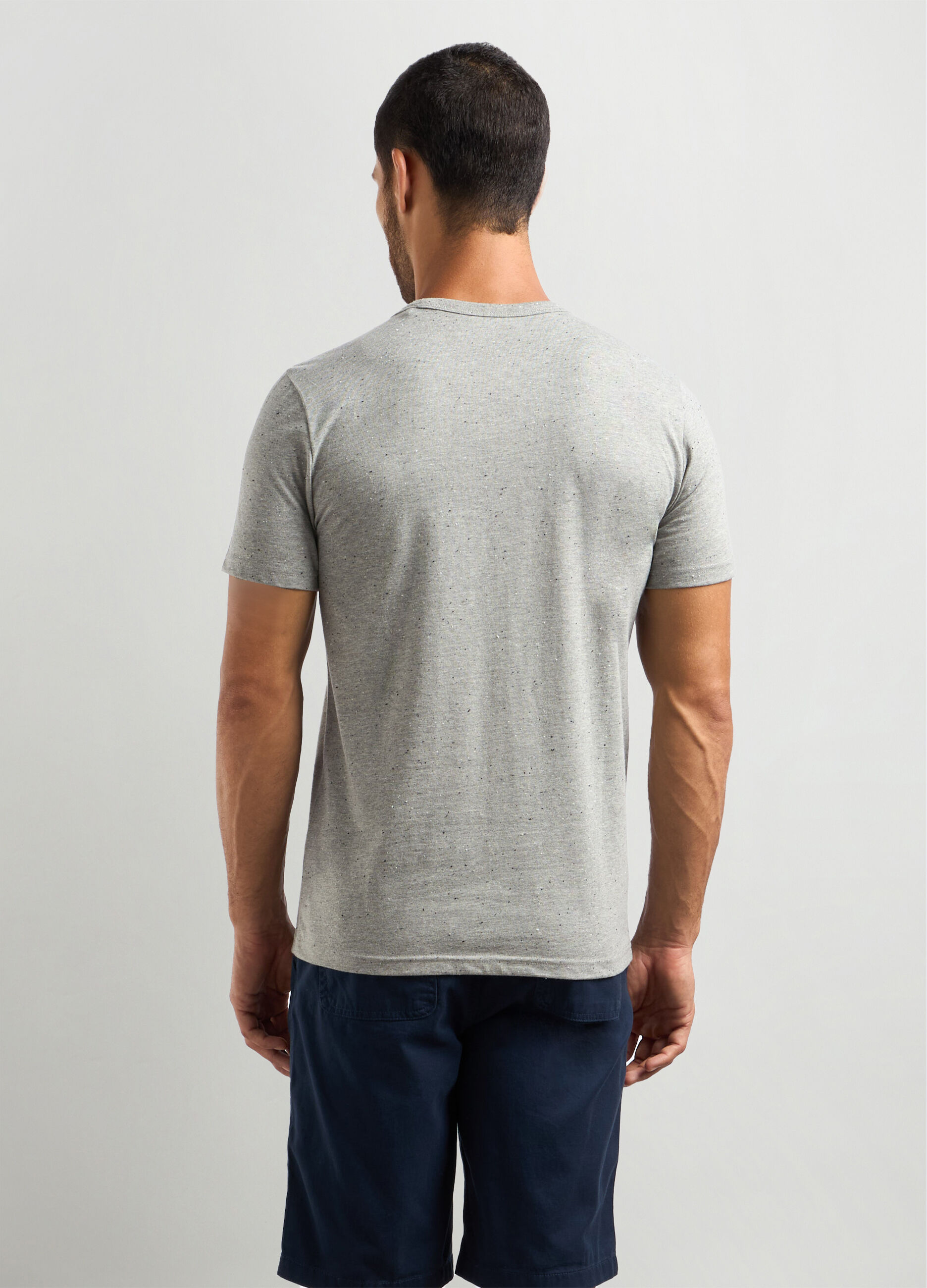 T-shirt con stampa in misto cotone uomo_1