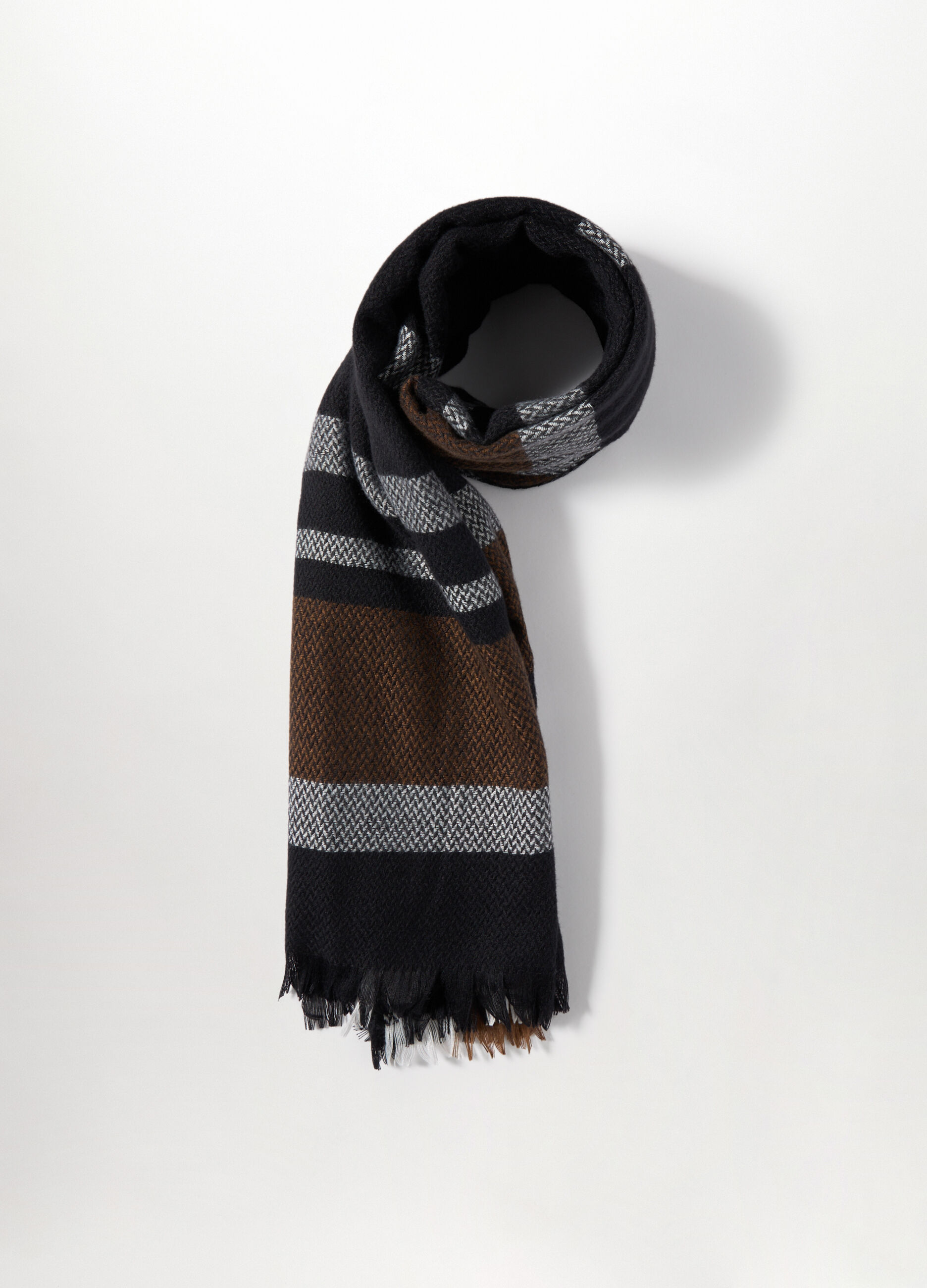 Sciarpa jacquard a quadri donna_1