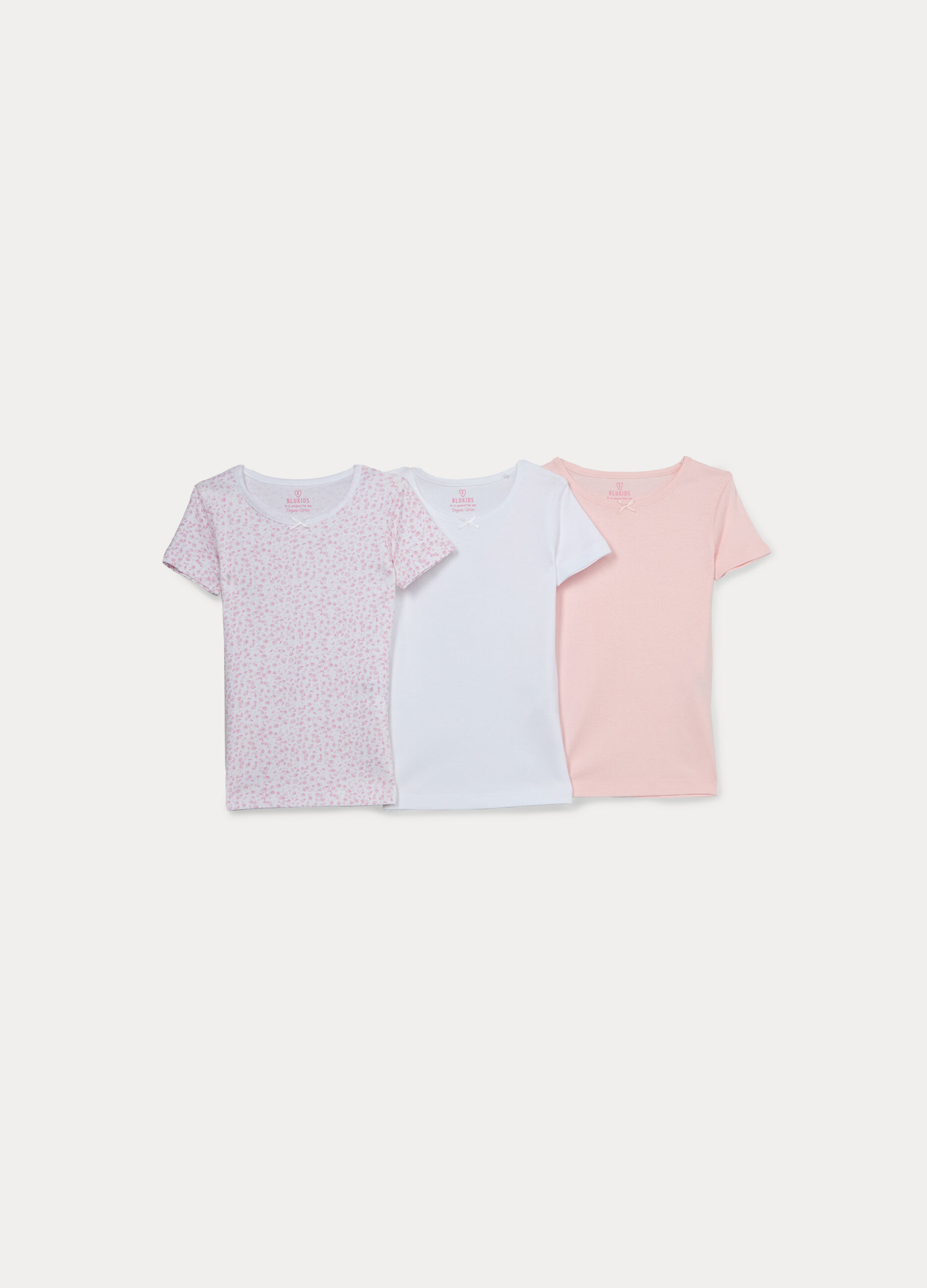 Pack 3 t-shirt intime in costina di puro cotone bambina_0