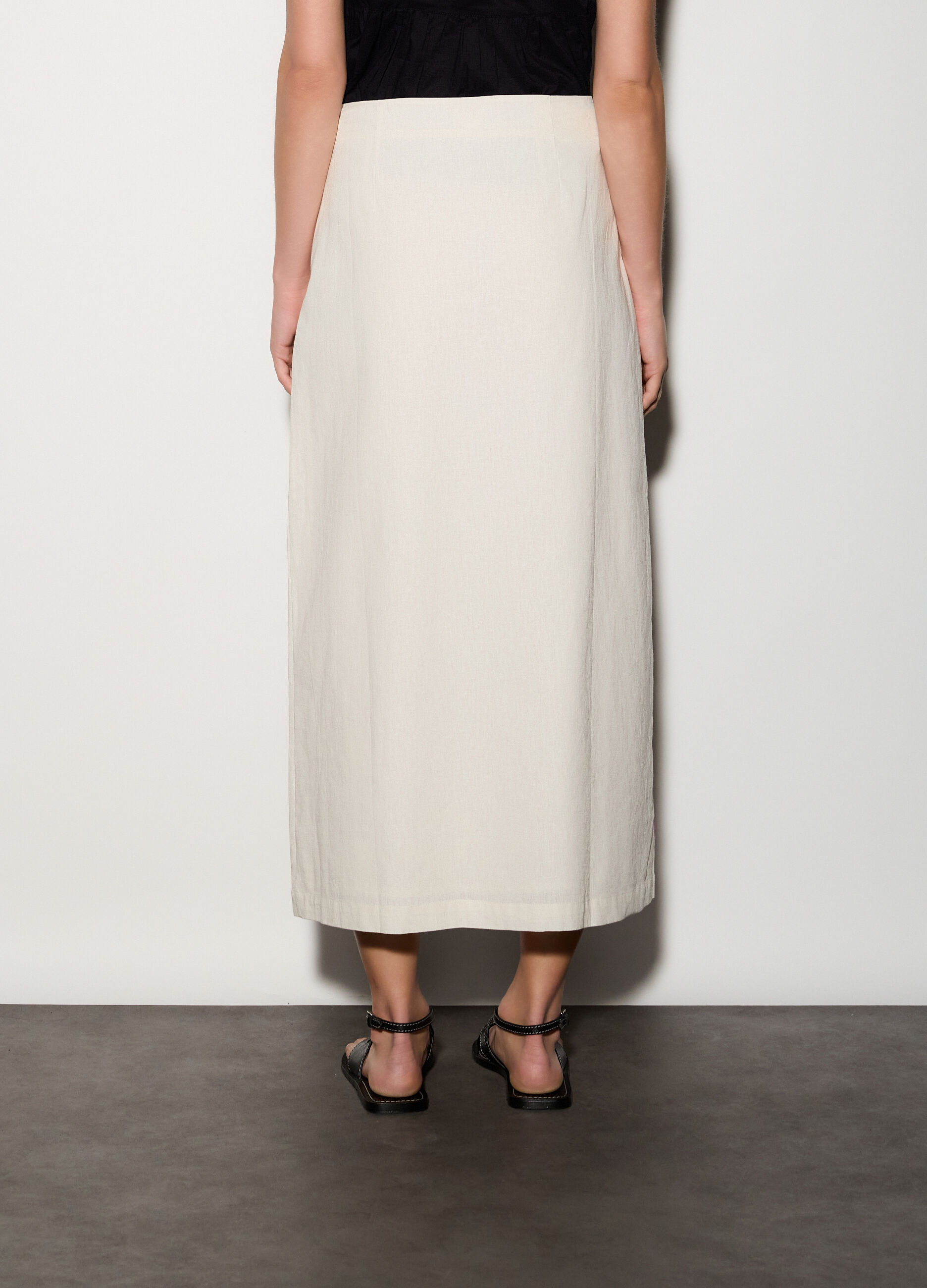 Gonna lunga misto lino donna