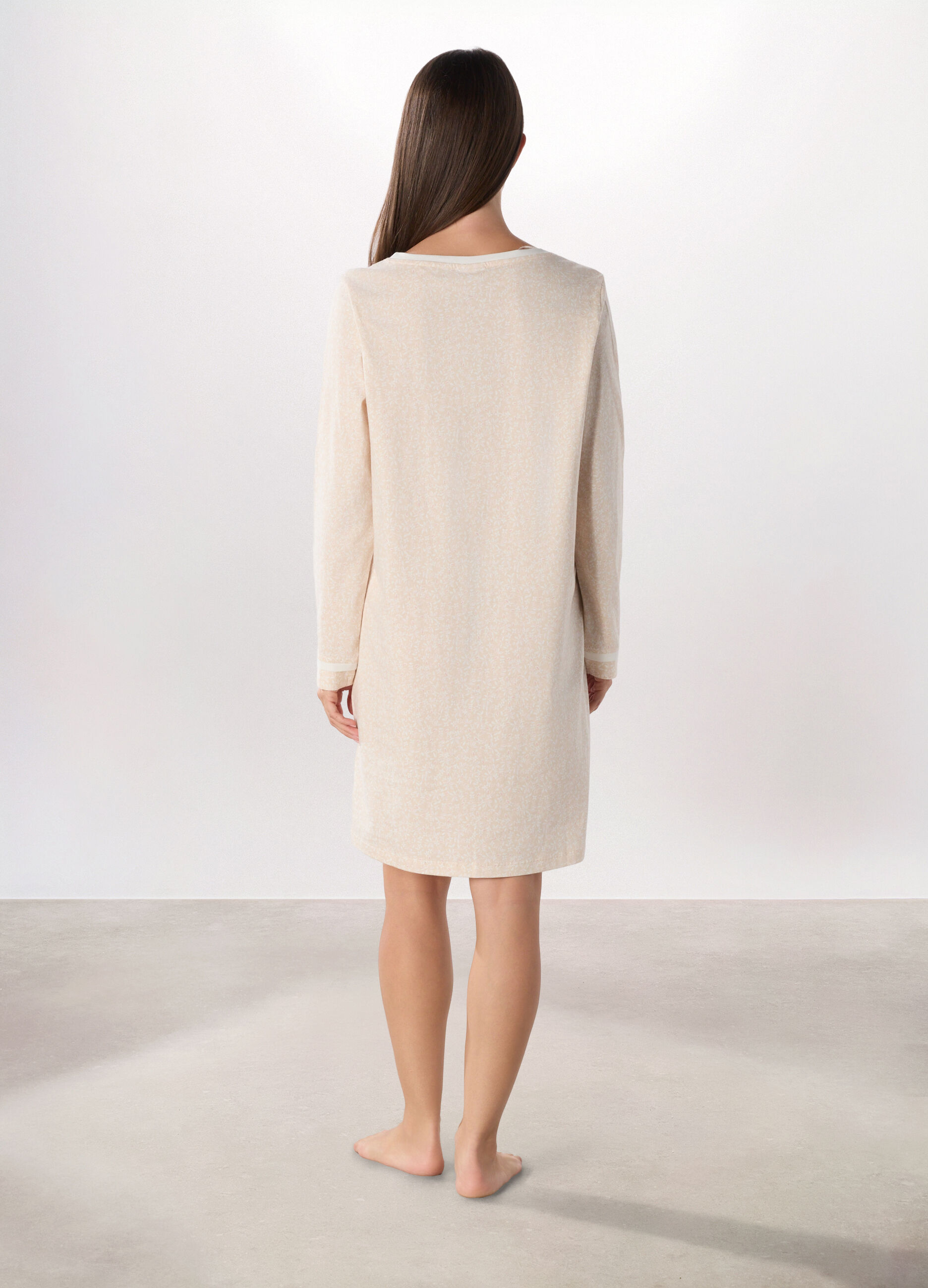 Camicia da notte in jersey di puro cotone donna_1