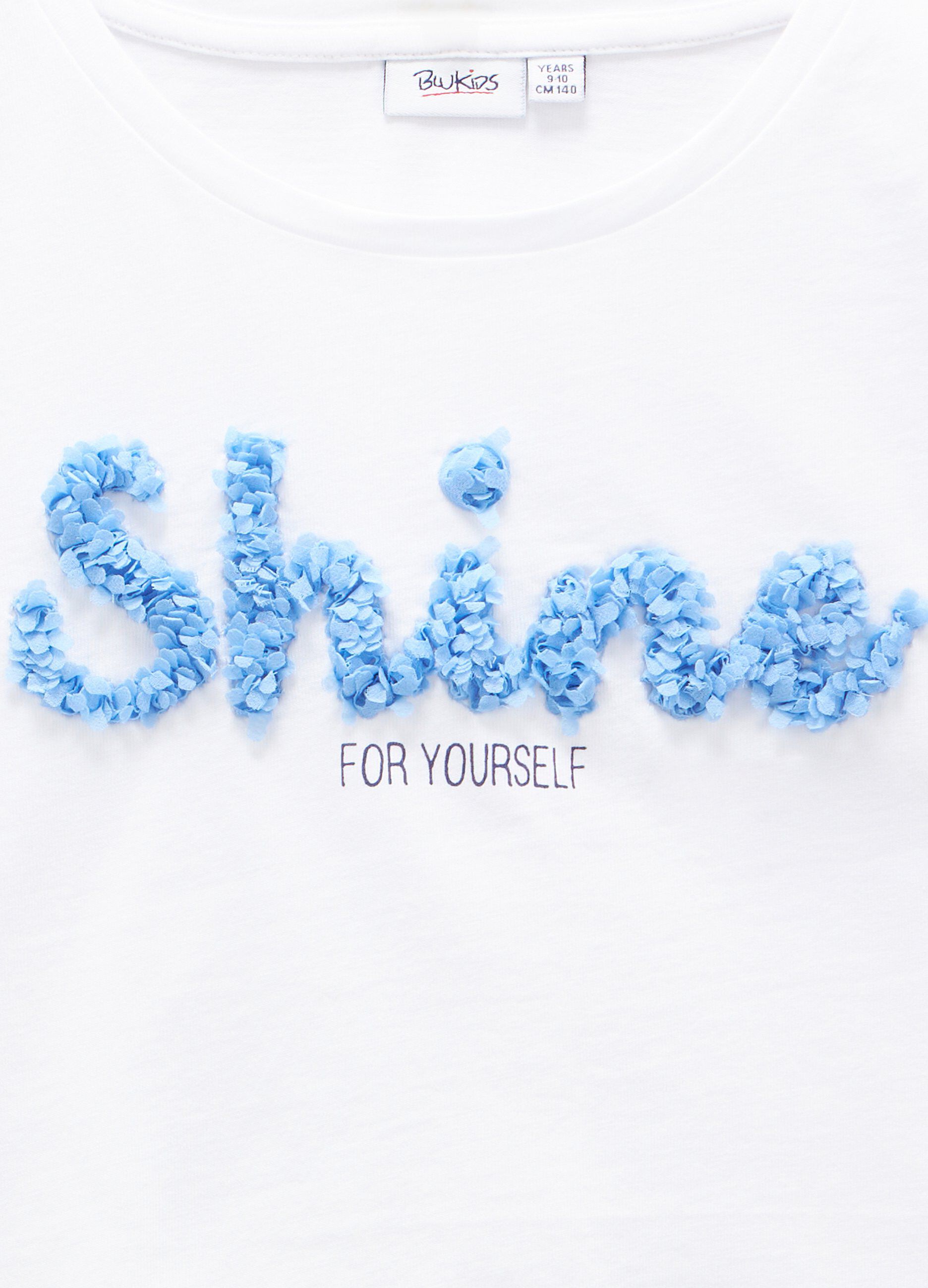 T-shirt in puro cotone con applicazioni ragazza