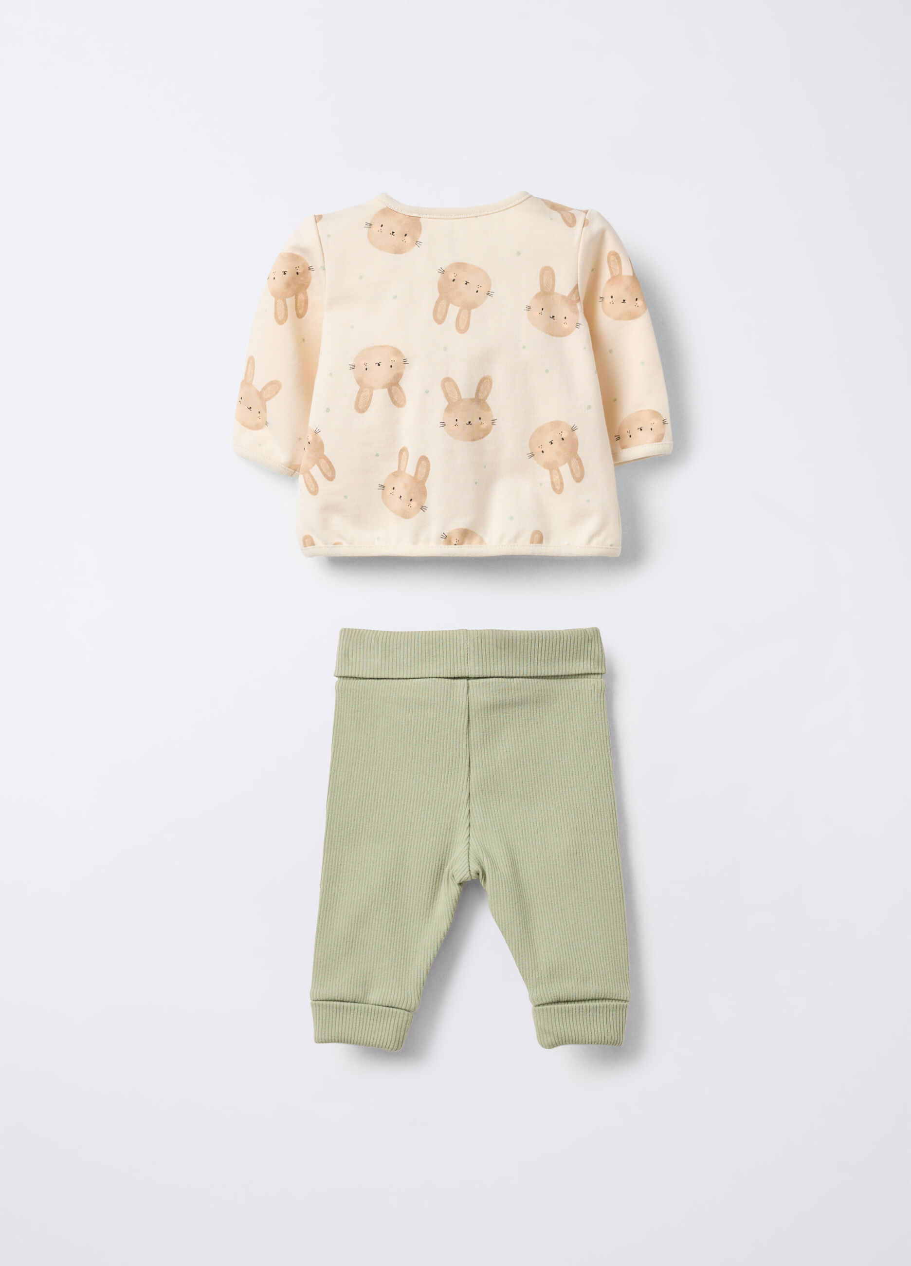 Set in puro cotone garzato neonato_1
