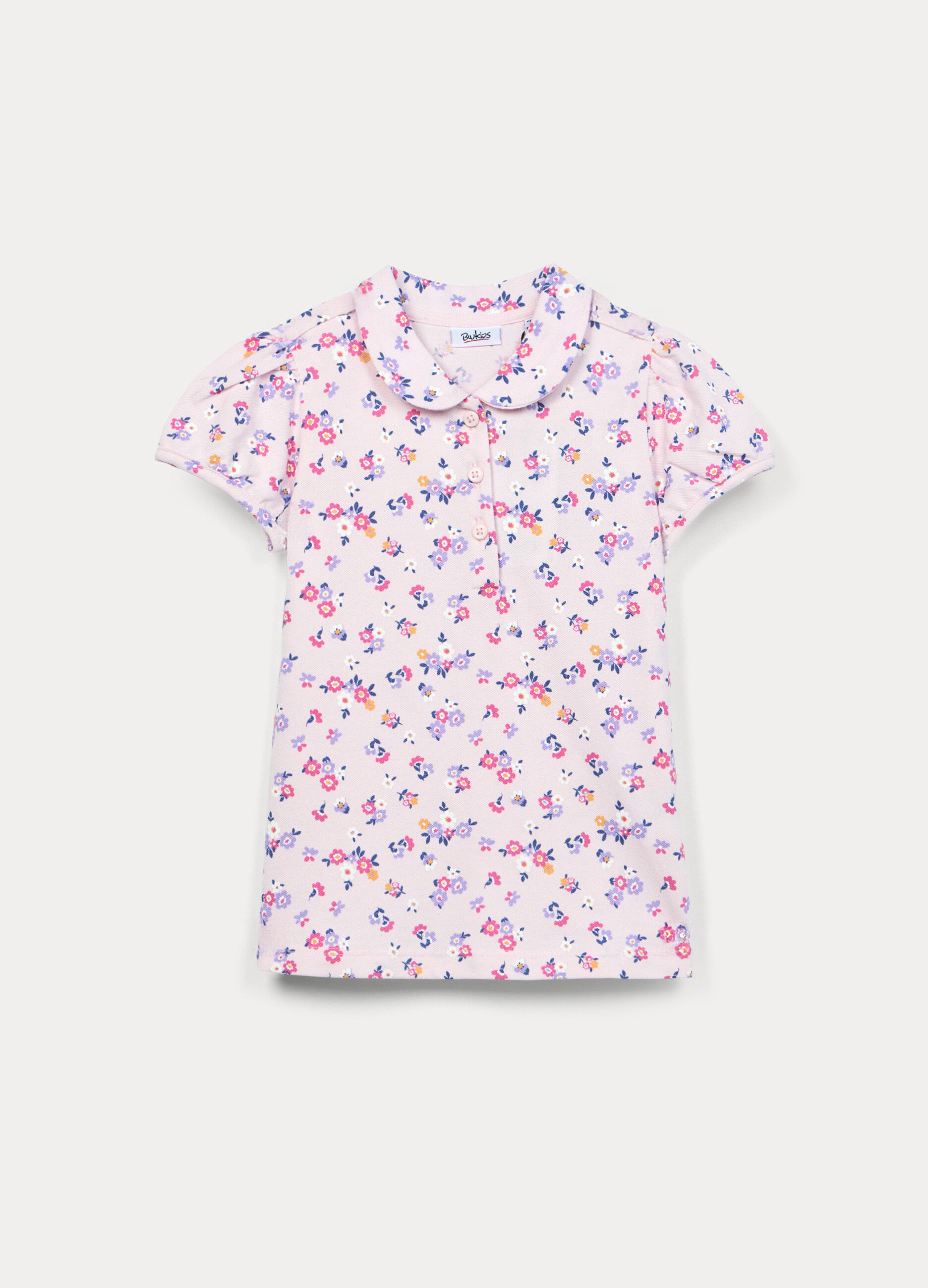 Polo in puro cotone piquet bambina_0