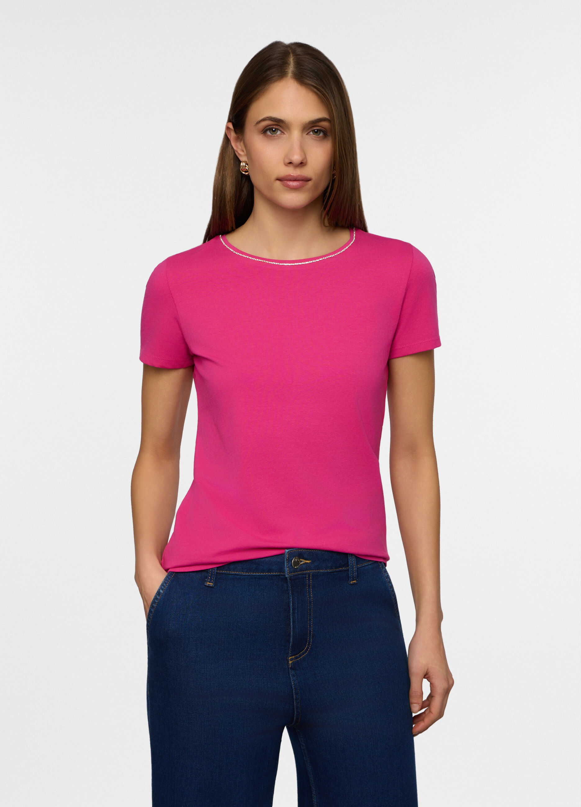 T-shirt girocollo donna_0