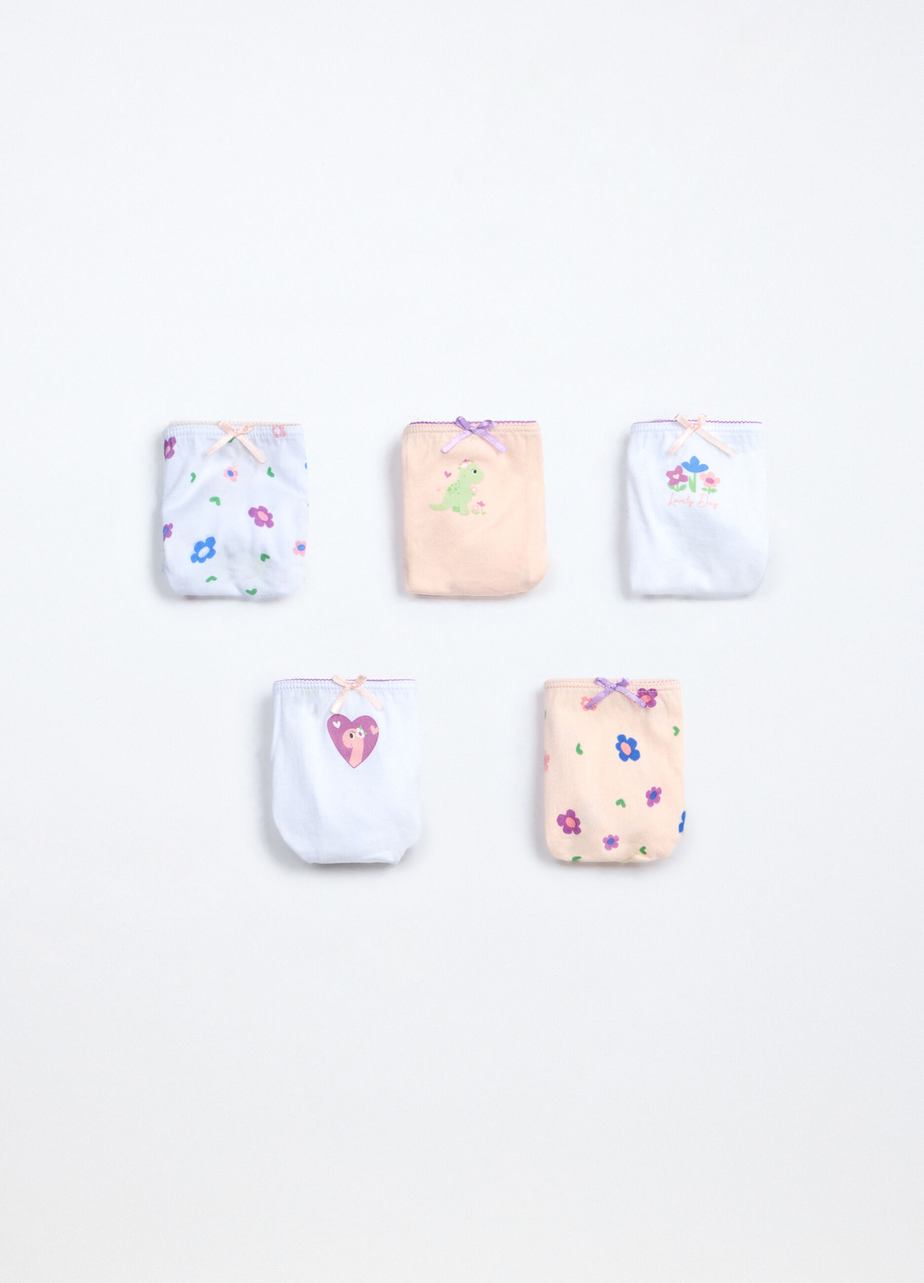 Pack 5 slip in jersey di puro cotone neonata_0