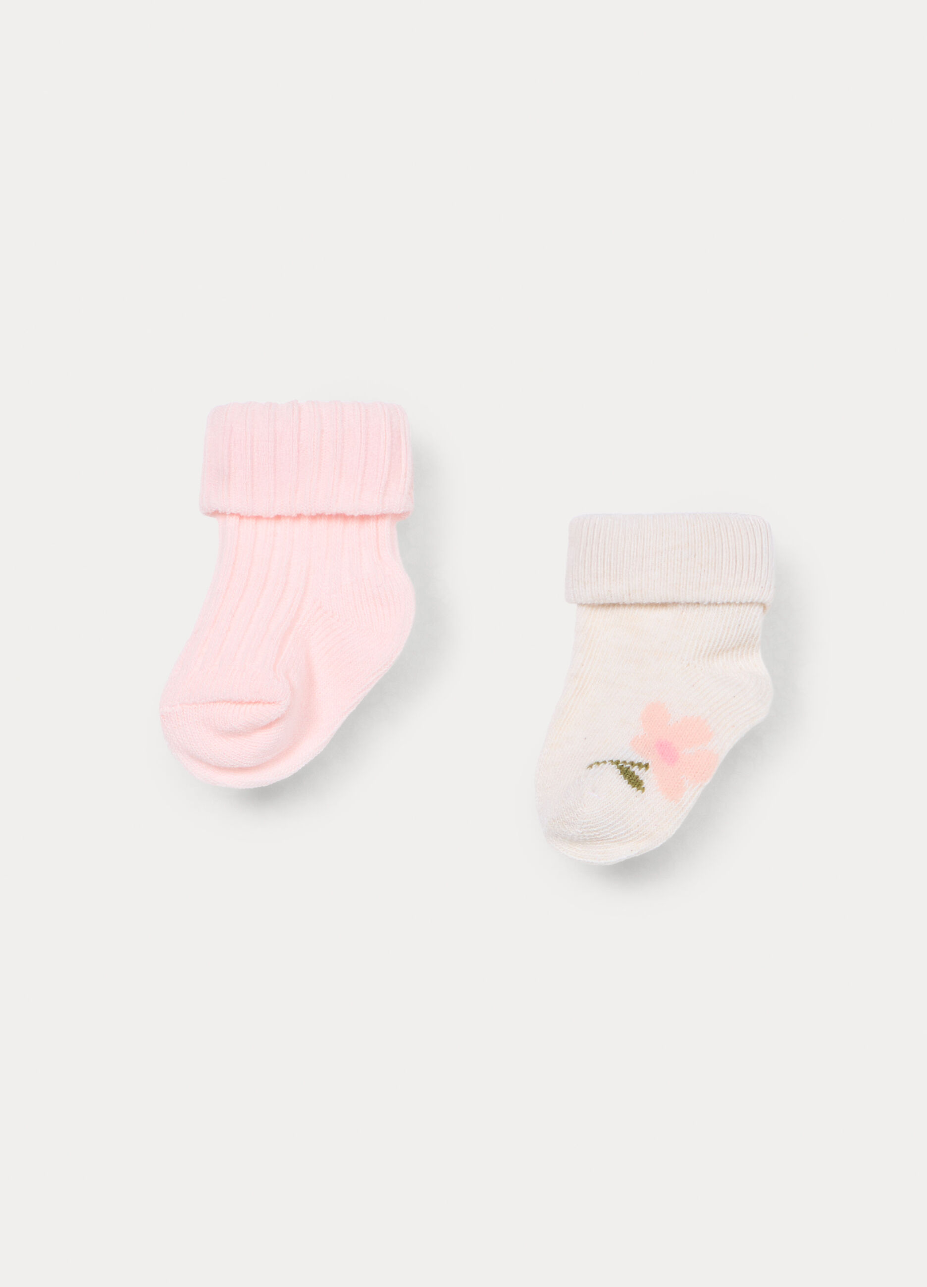 Pack 2 calzini corti misto cotone neonata_1