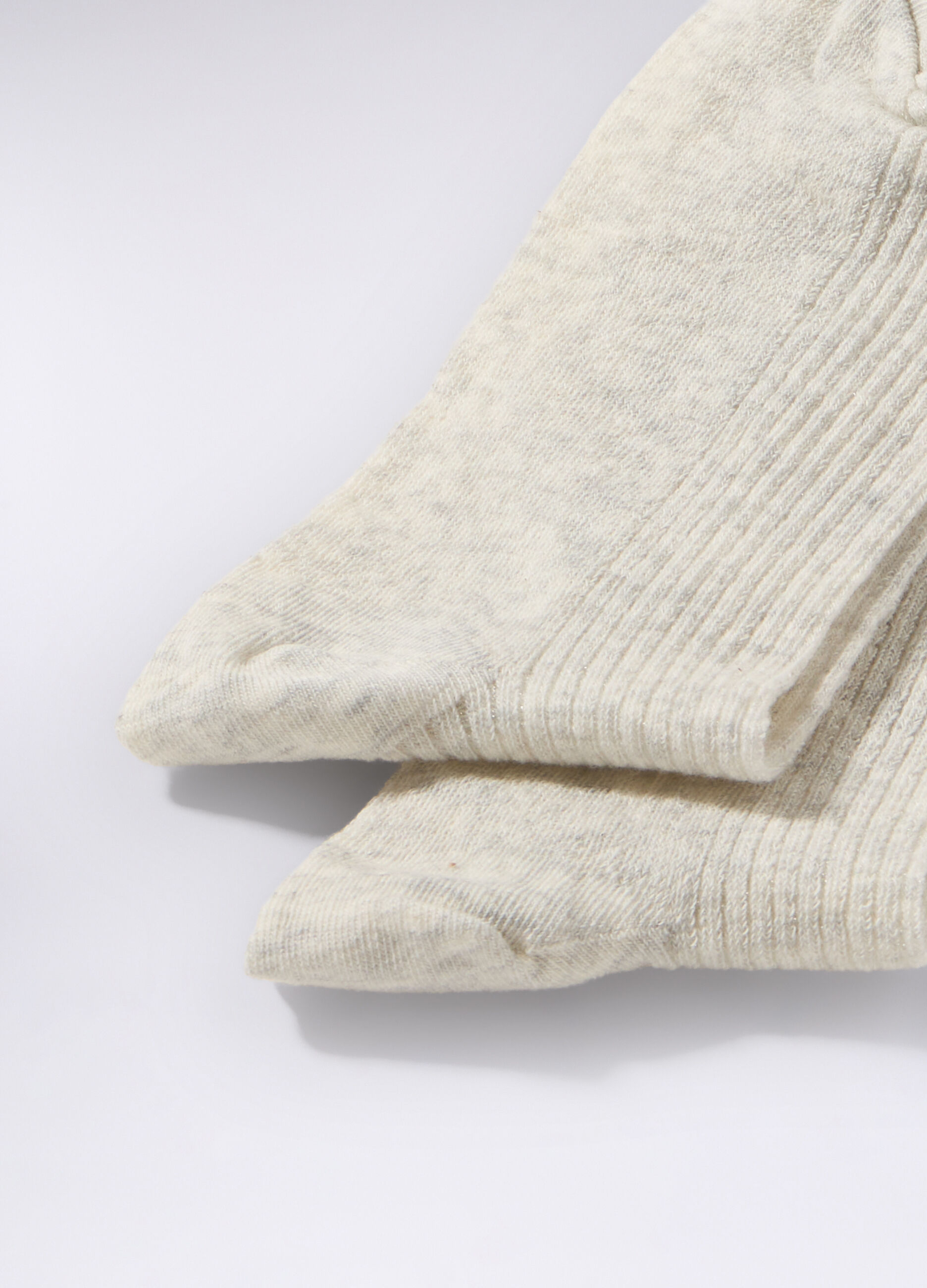 Calze midi in costina di cotone stretch donna_1