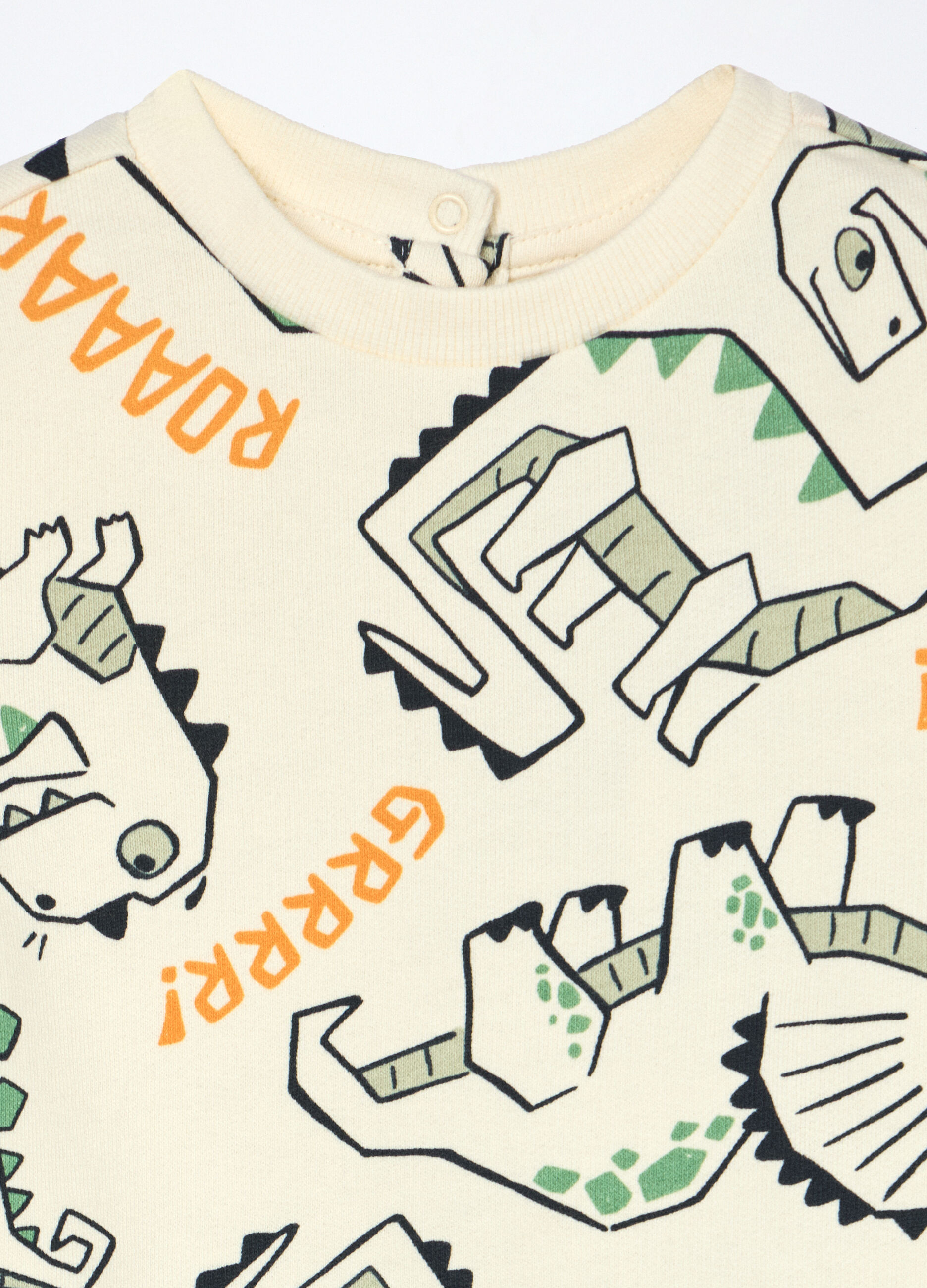 Jogging set in french terry di puro cotone neonato_2