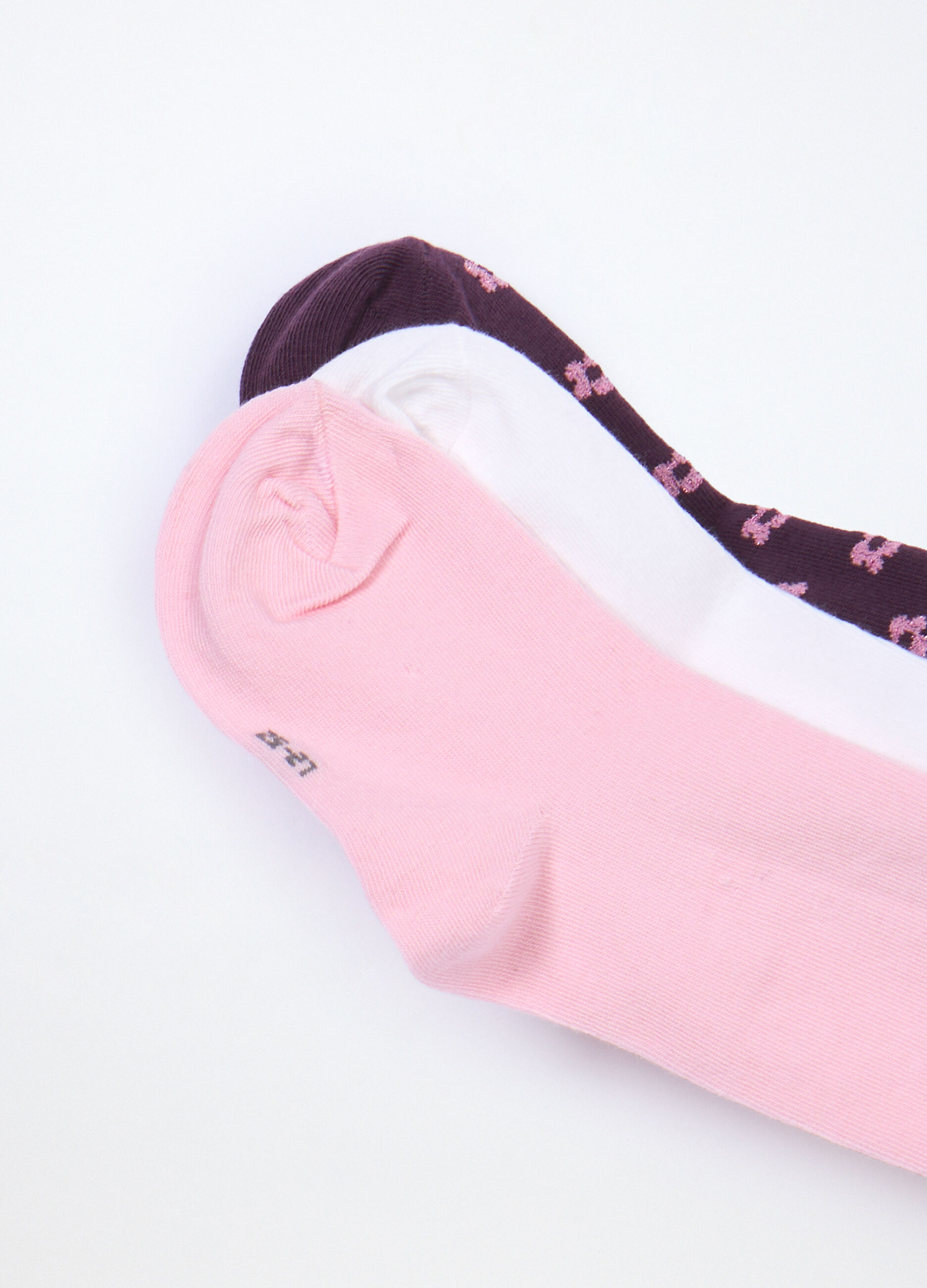 Pack 3 calze lunghe misto cotone stretch bambina_2