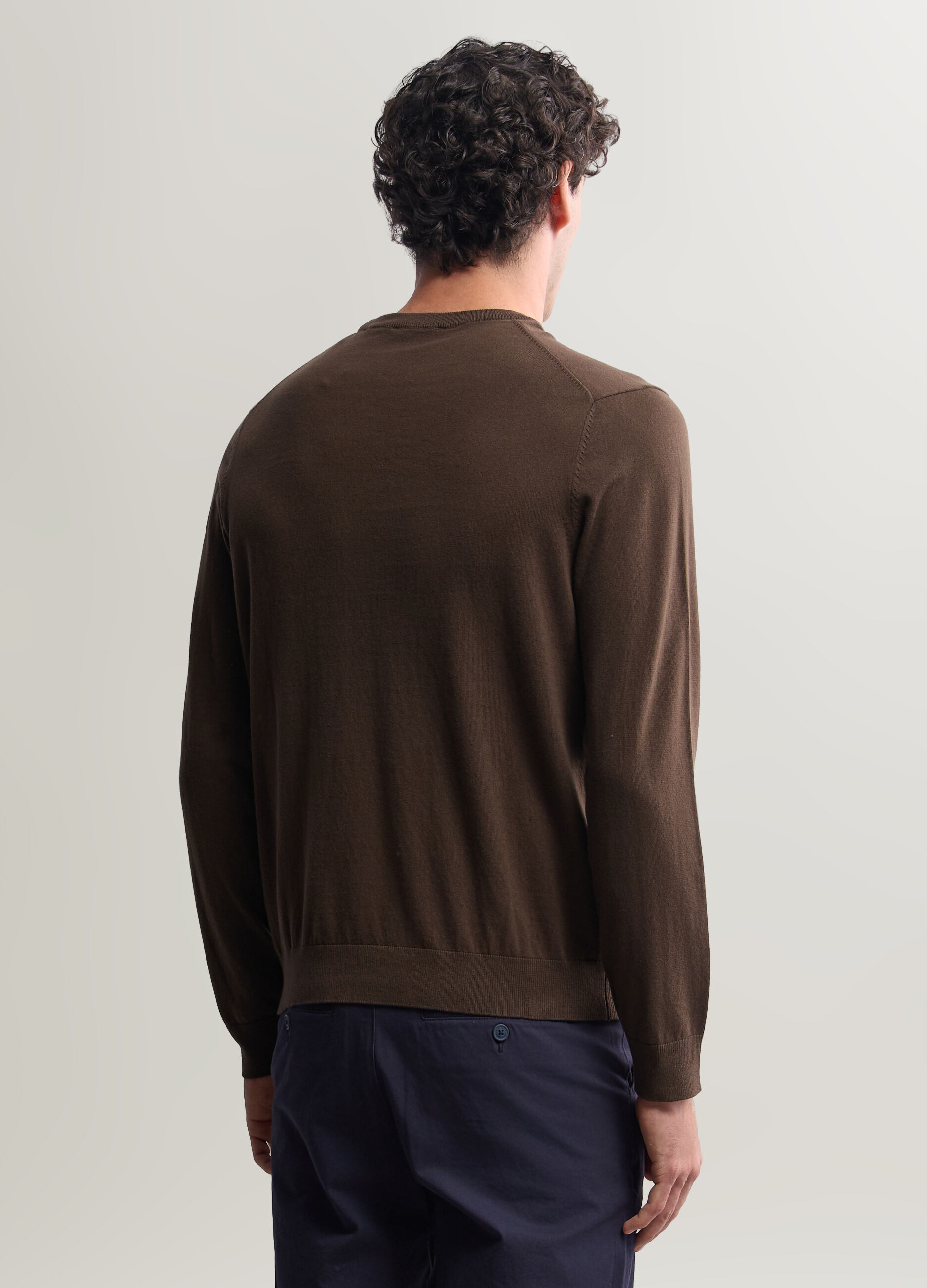 Maglione girocollo in misto cotone uomo