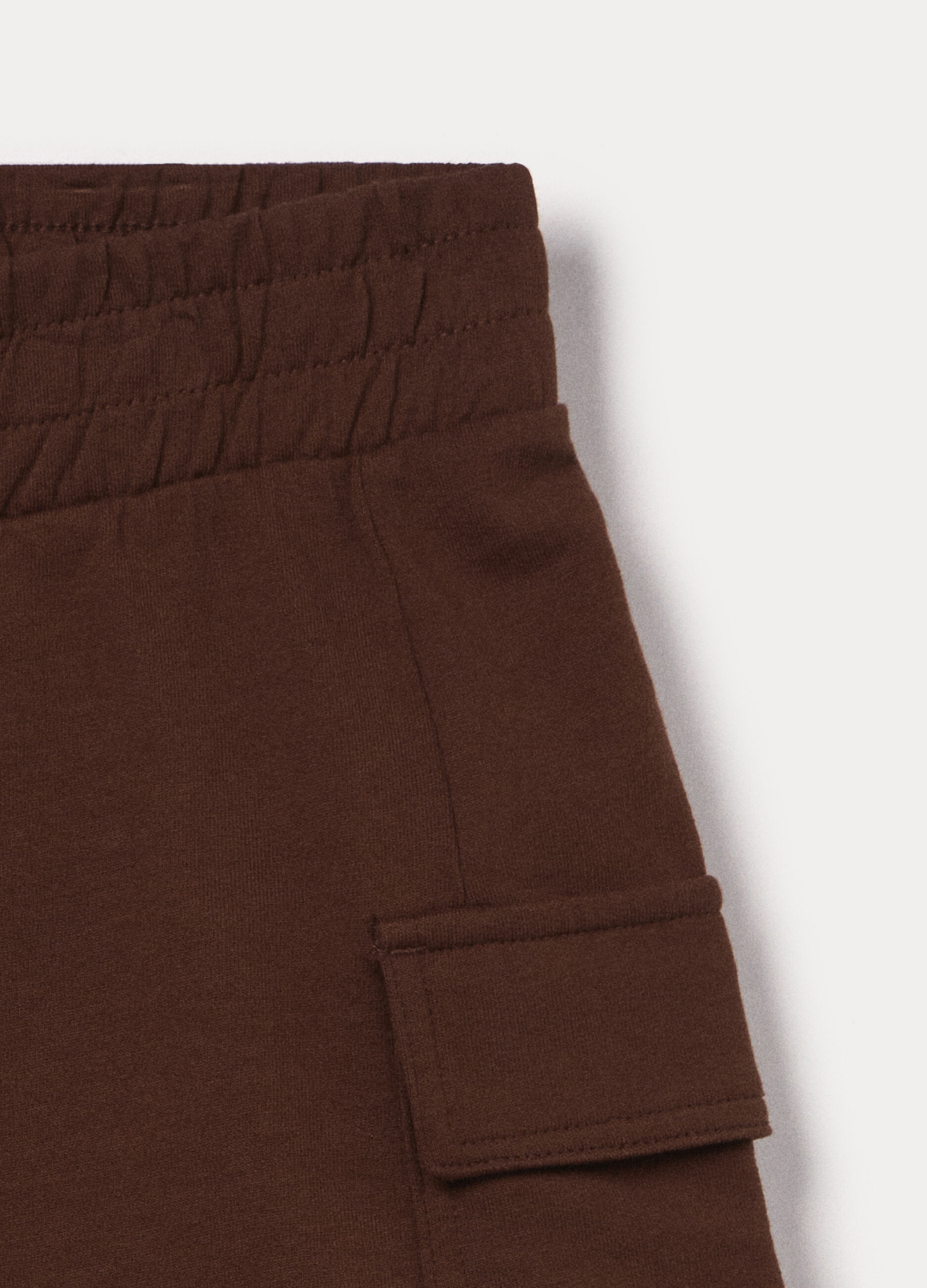 Shorts cargo in french terry di puro cotone ragazza_2