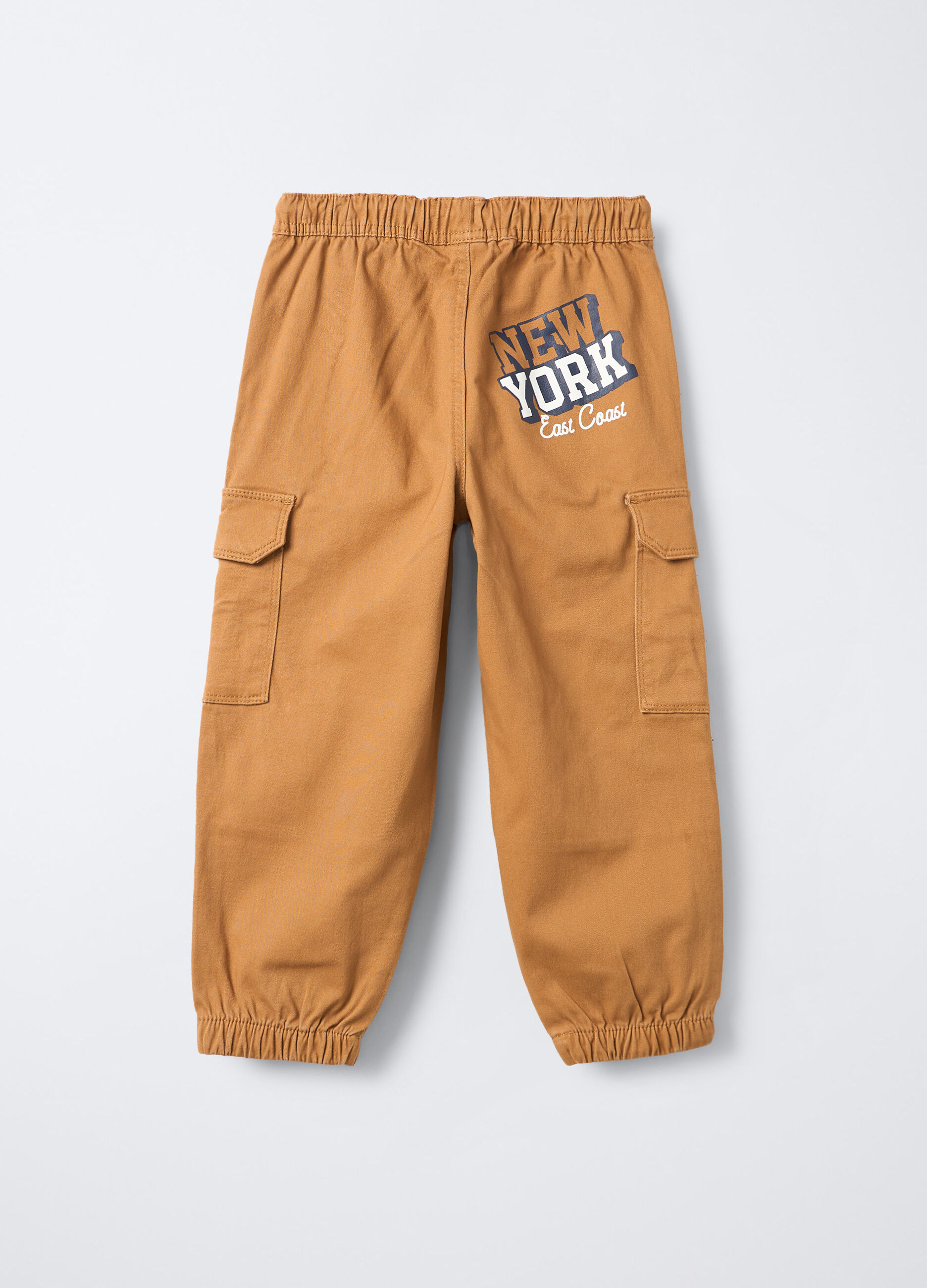 Pantaloni cargo in cotone stretch Straight Fit bambino_1