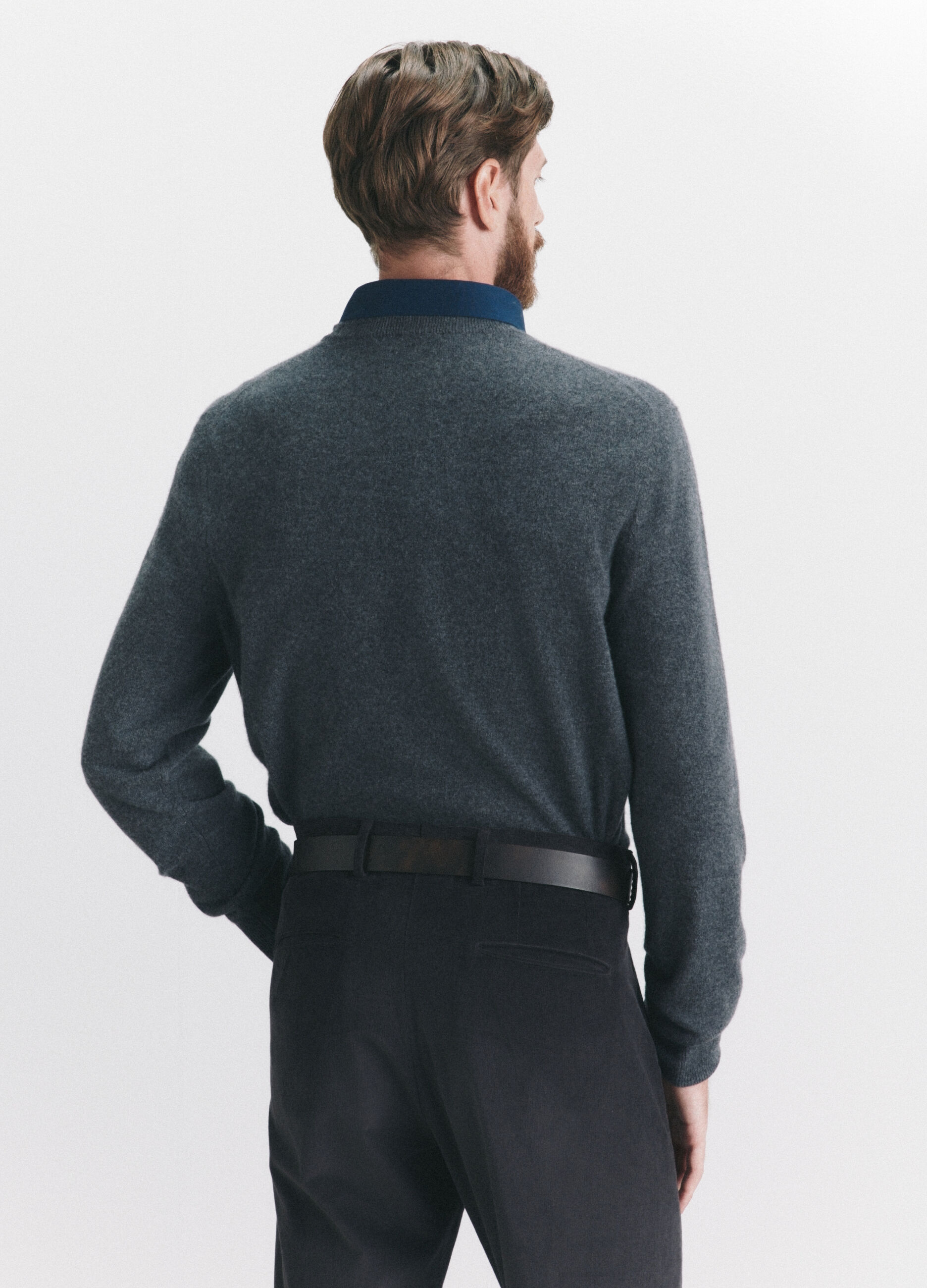 Maglione girocollo in cashmere uomo