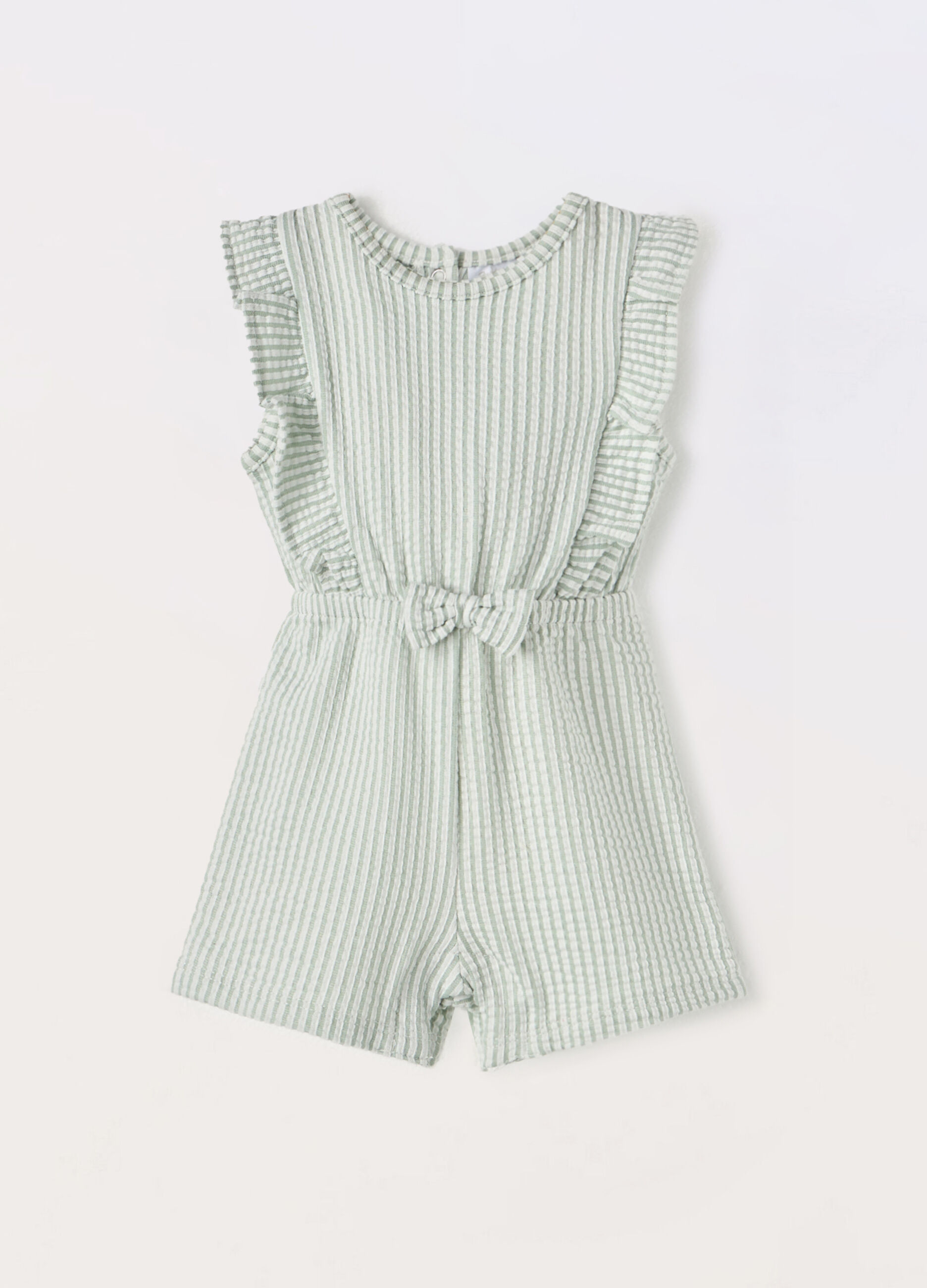 Tutina misto cotone a righe neonata_0