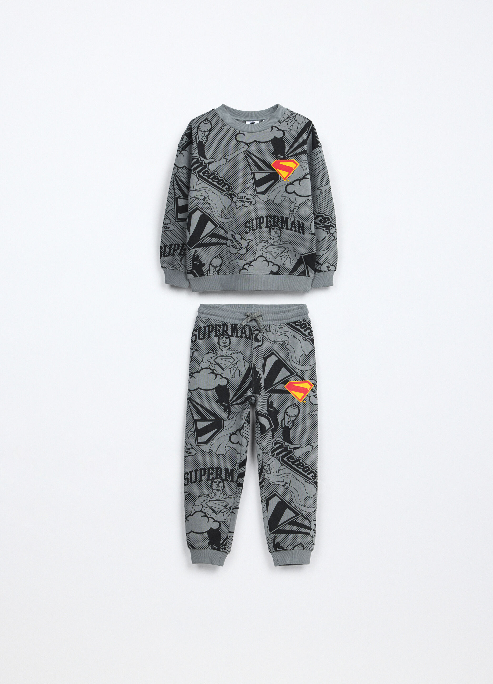 Jogging set in french terry di puro cotone bambino_0