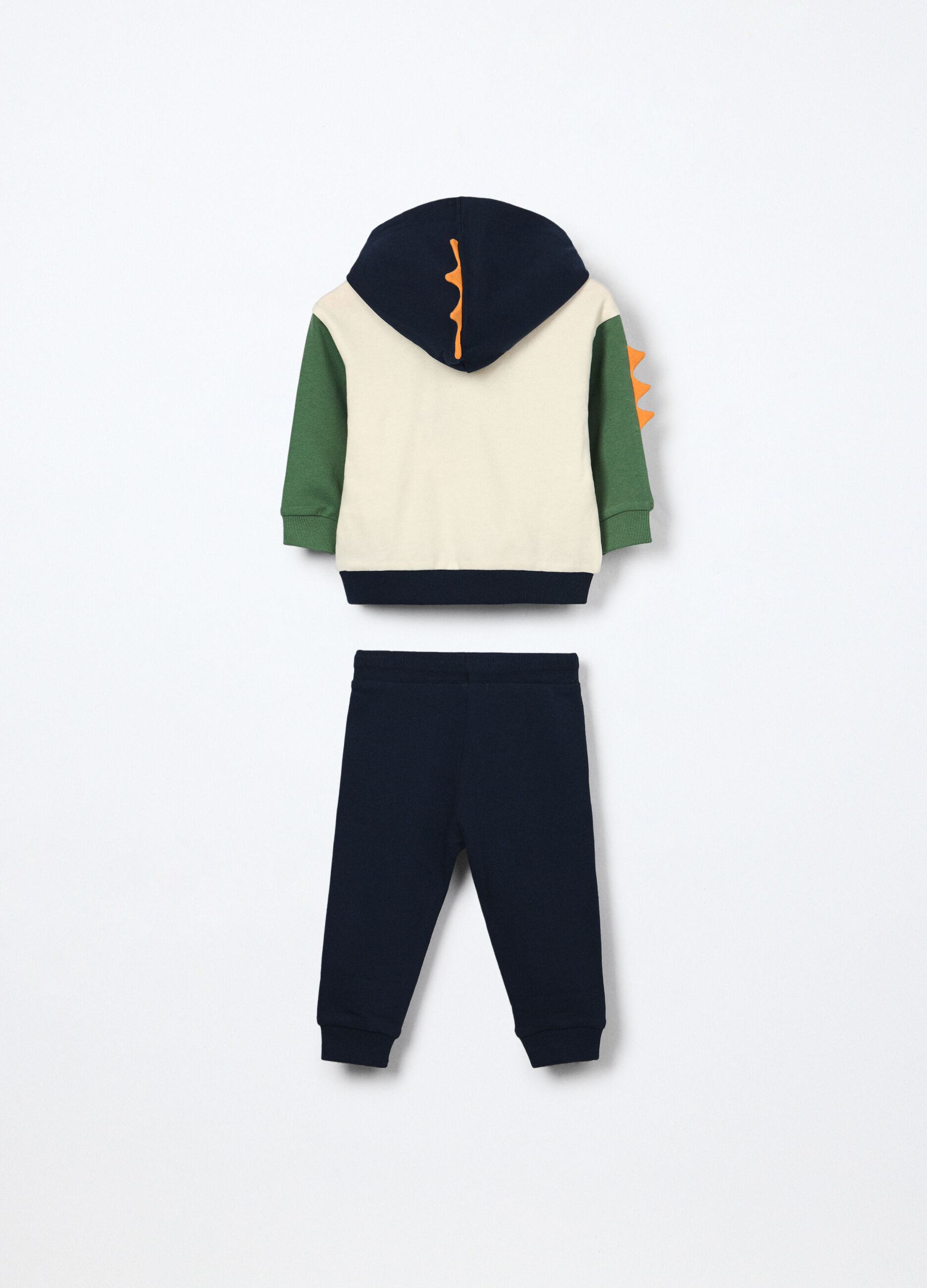 Jogging set in french terry di puro cotone neonato_1