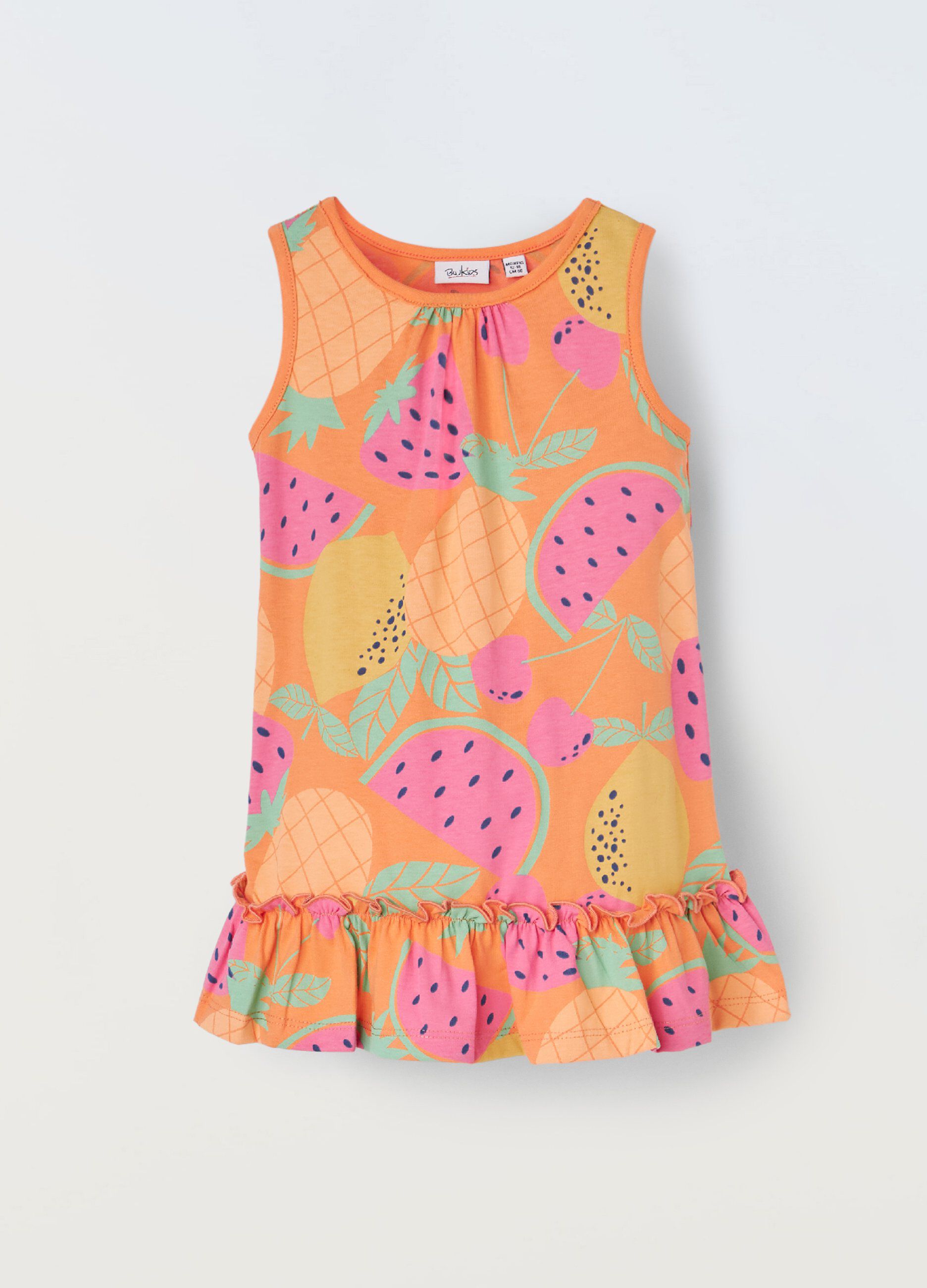 Vestito in puro cotone neonata
