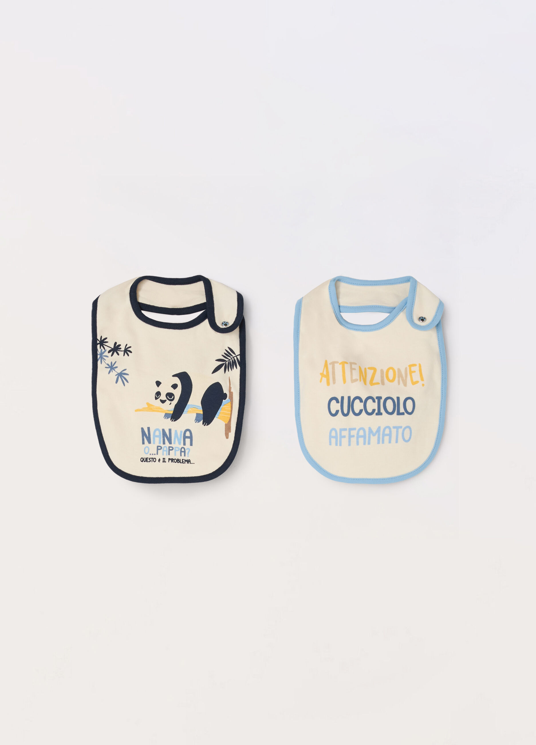 Pack 2 bavaglini in puro cotone neonato_0