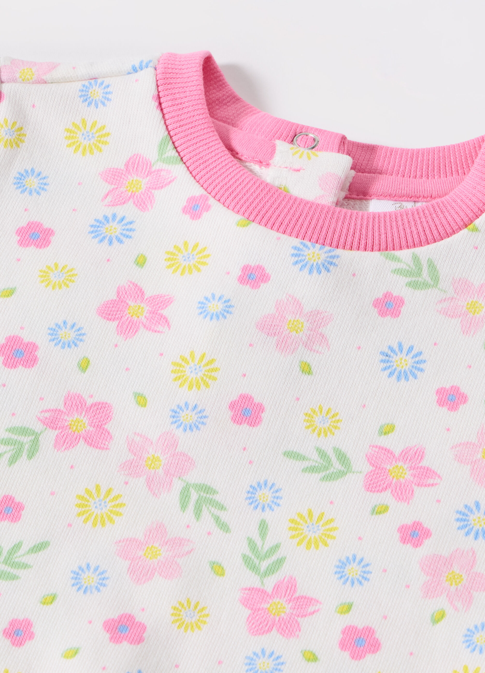 Felpa in french terry di puro cotone neonata_1