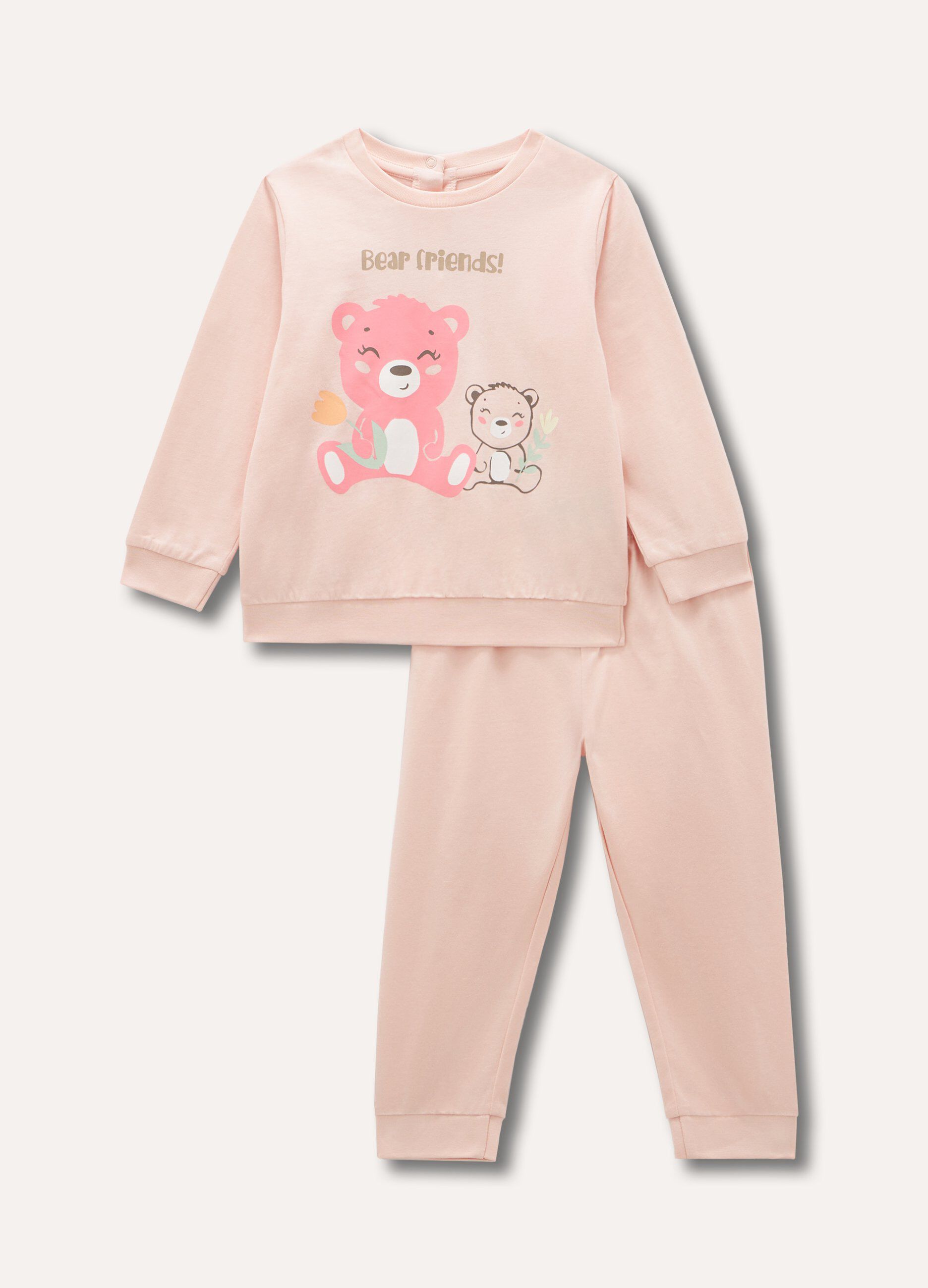 Set pigiama lungo in puro cotone neonata_0