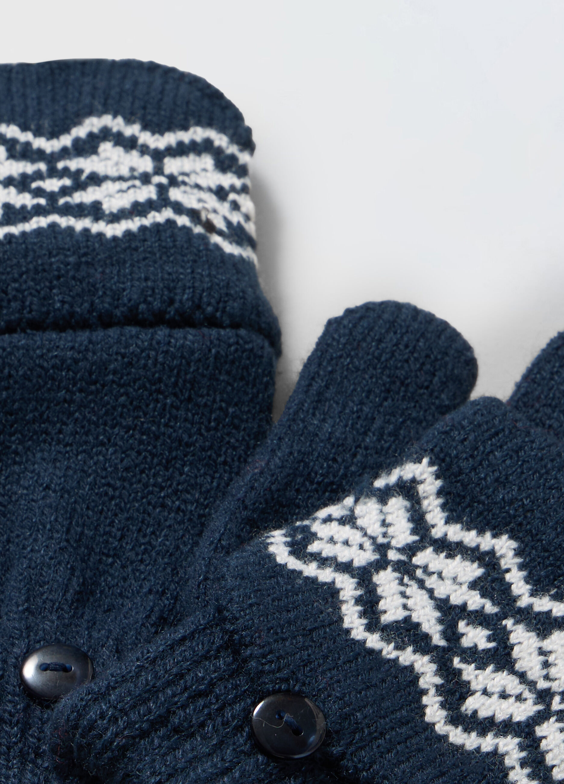 Guanti tricot corti con manopole _1