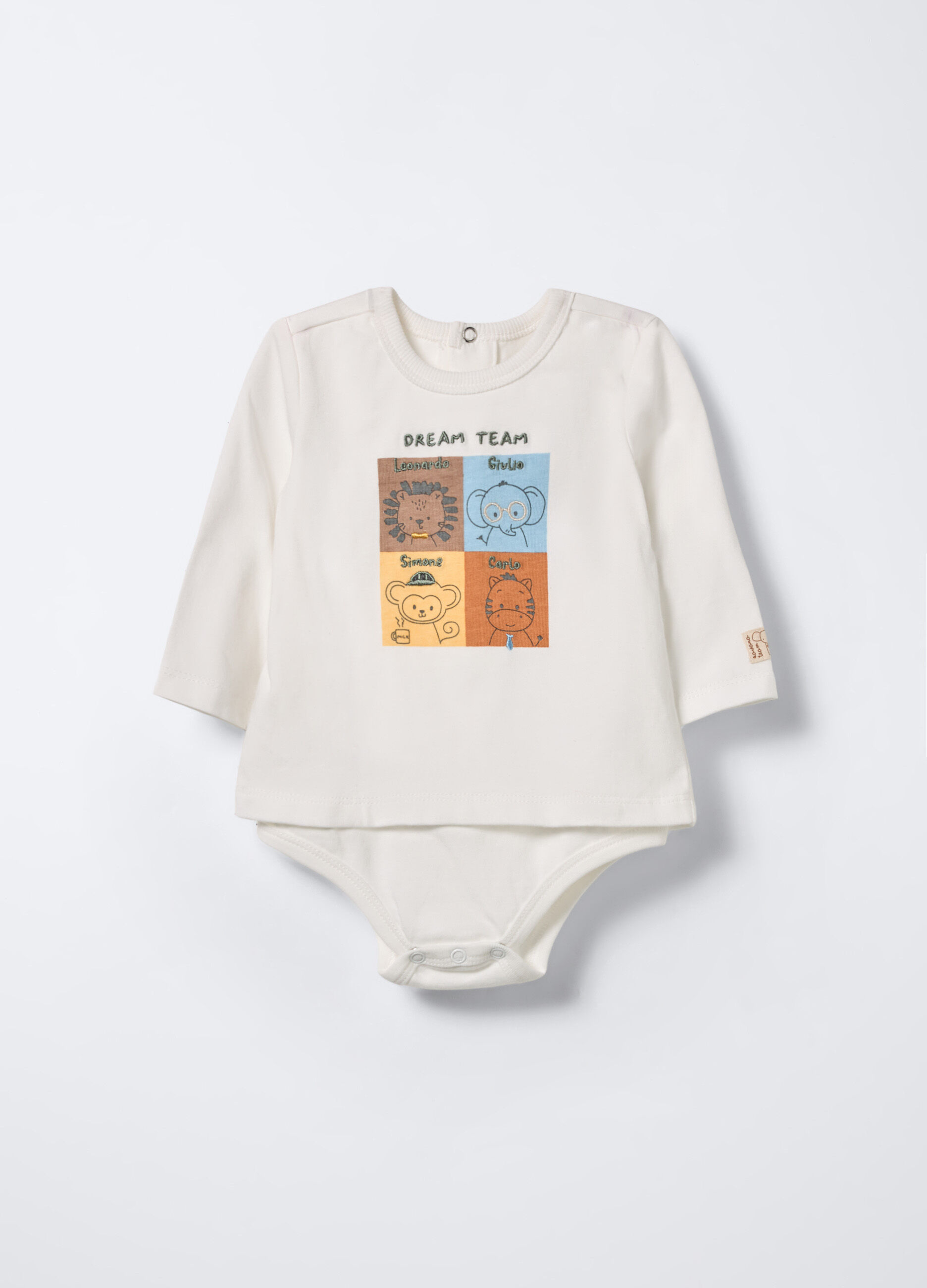 Body in jersey di puro cotone neonato