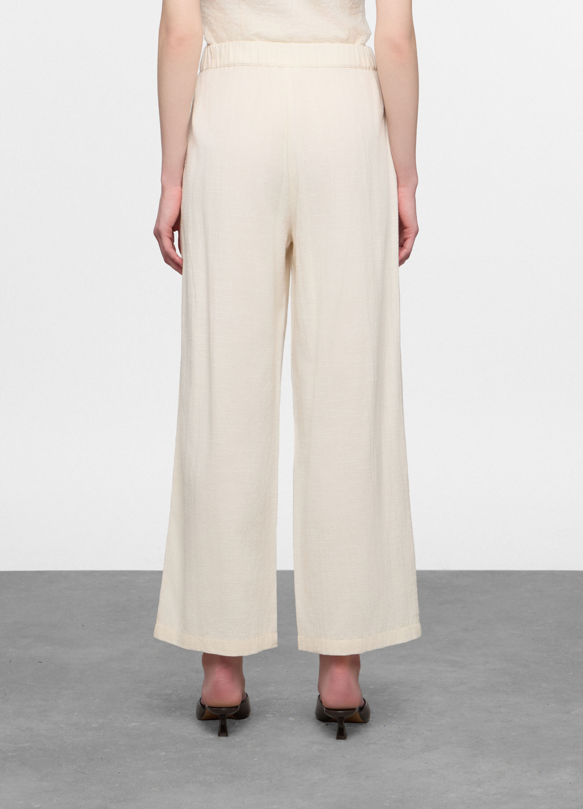 Pantaloni culotte misto cotone donna