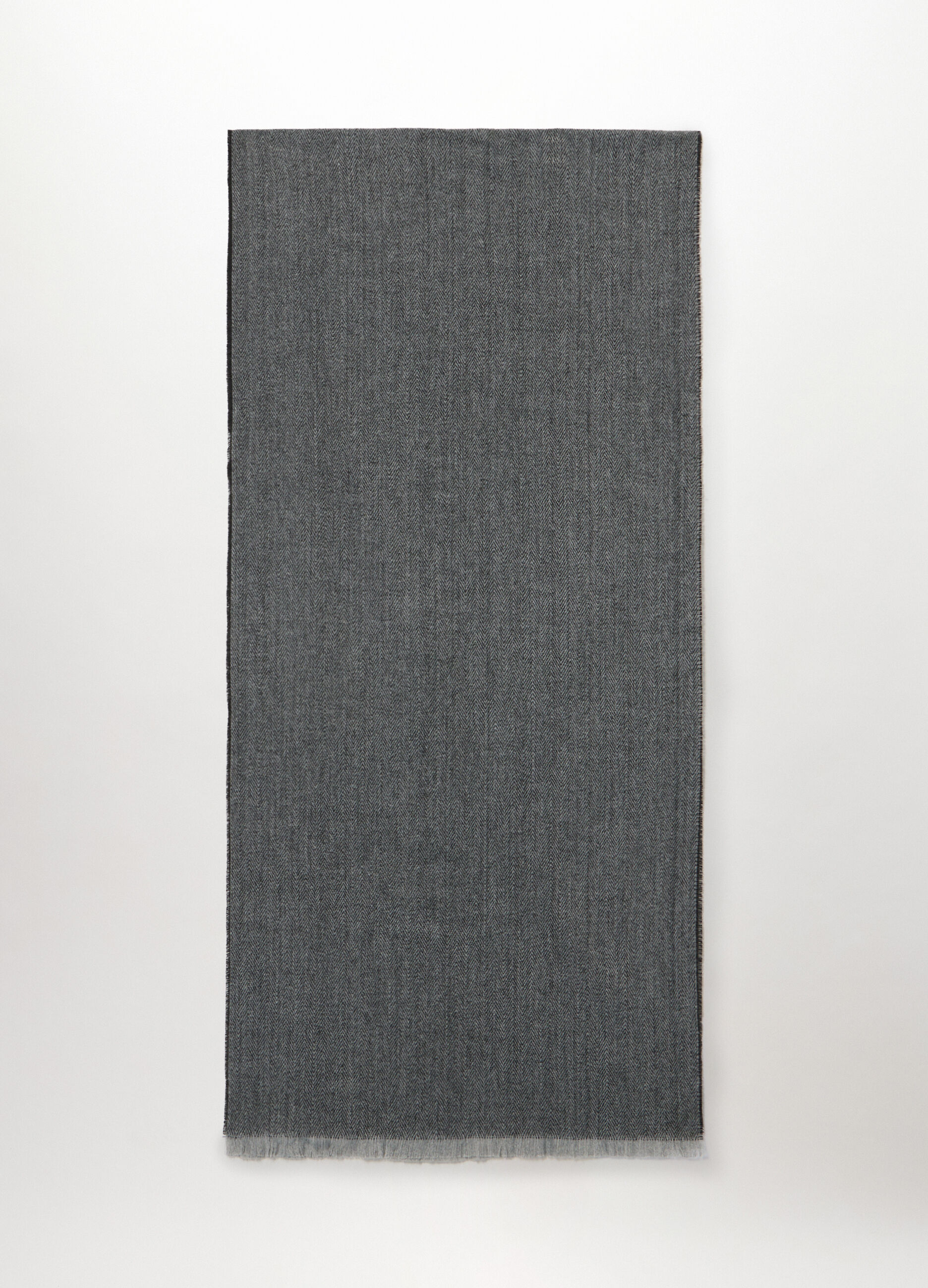 Sciarpa con motivo a lisca di pesce uomo_0