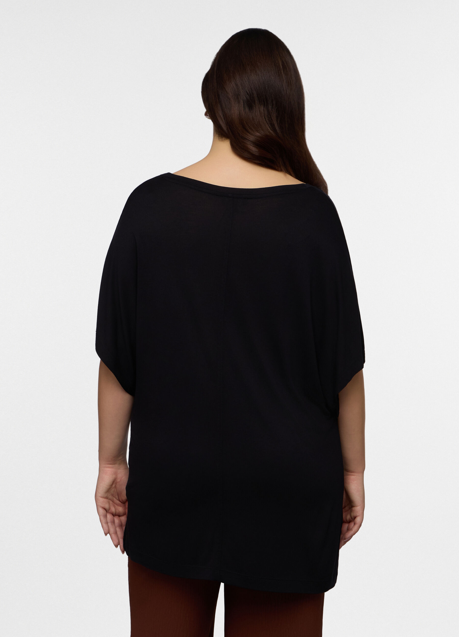 T-shirt Fit Relaxed con scollo a V donna curvy_1