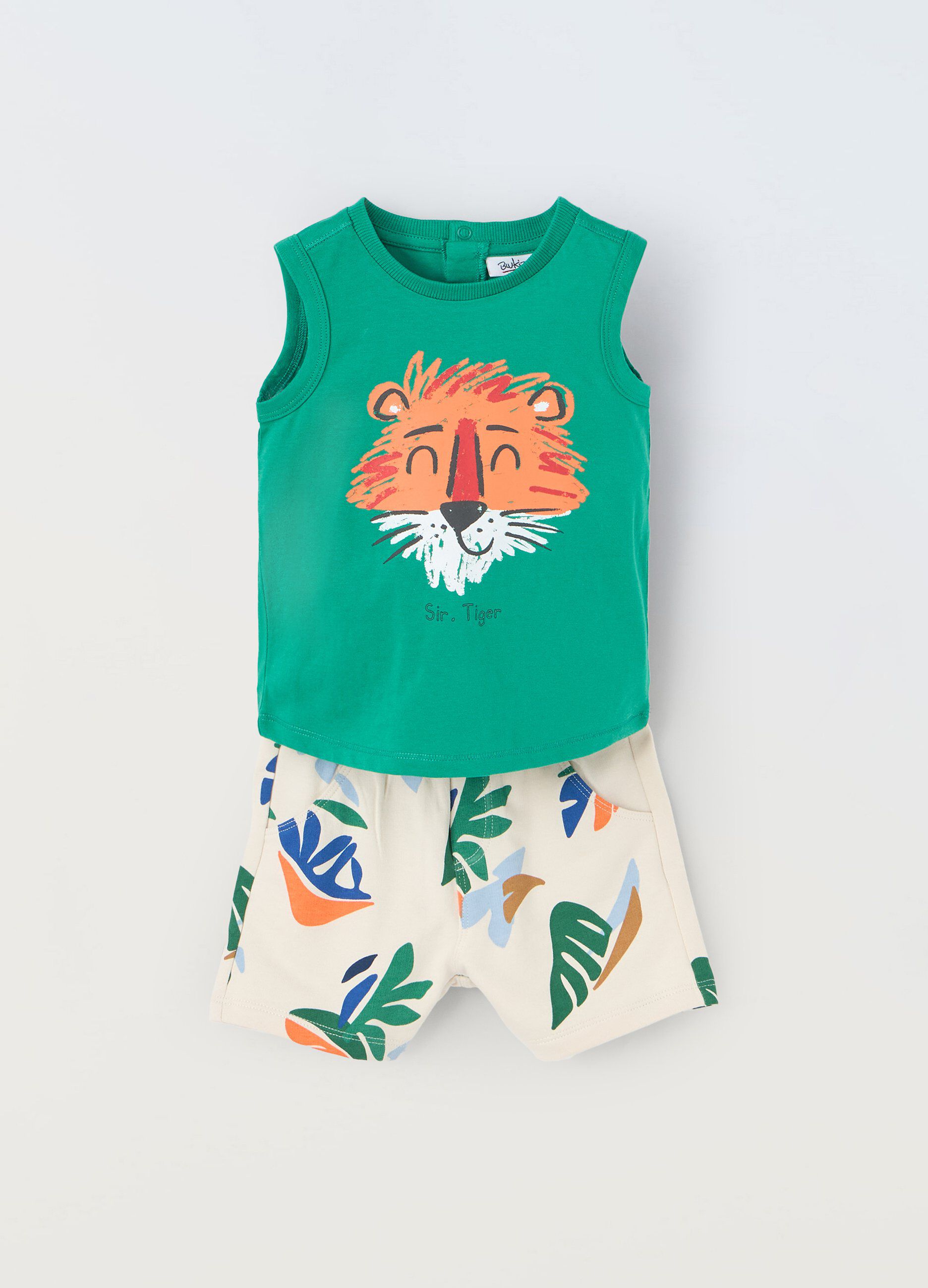 Jogging set in puro cotone neonato_0