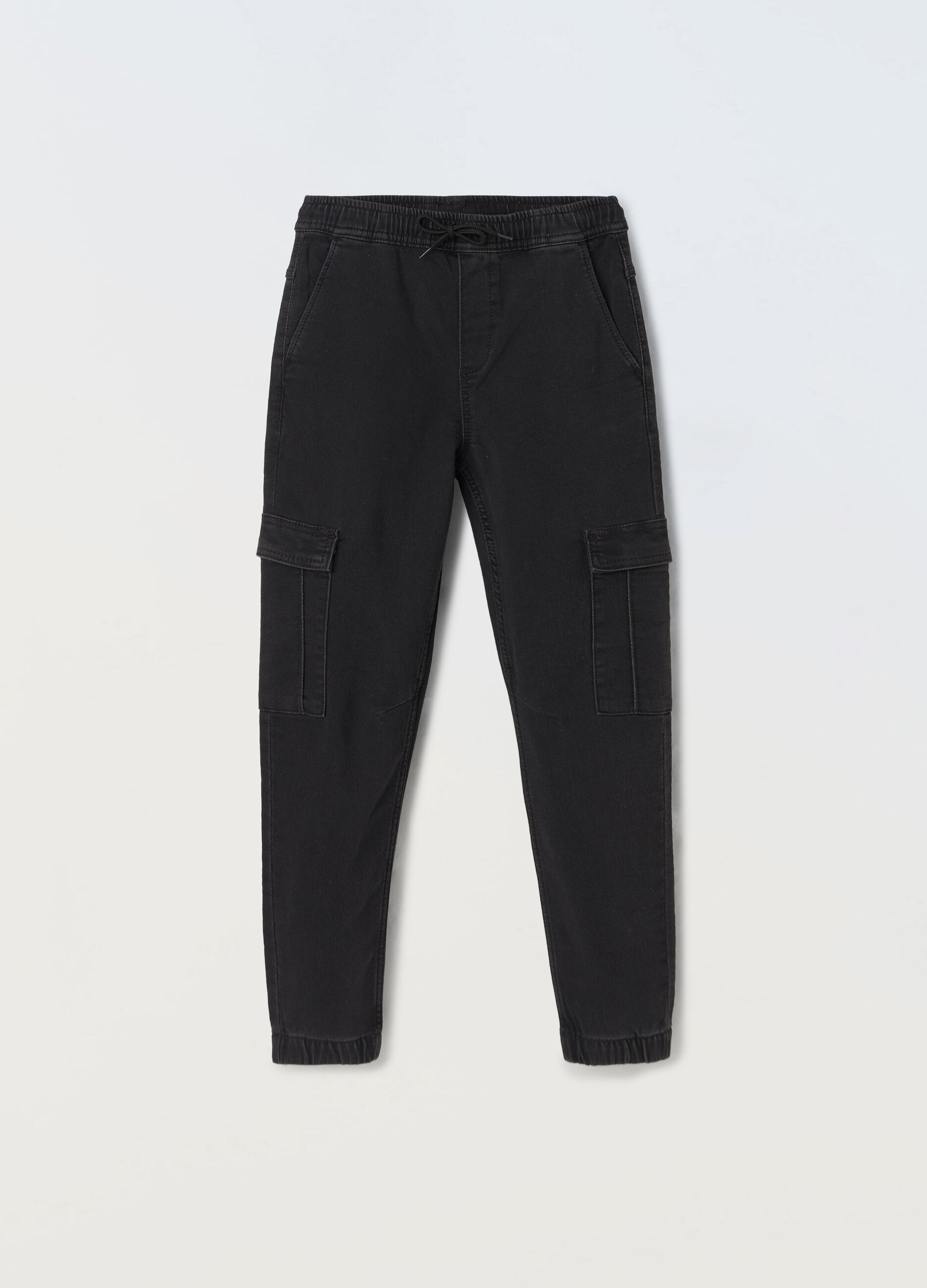 Joggers cargo in denim ragazzo_0
