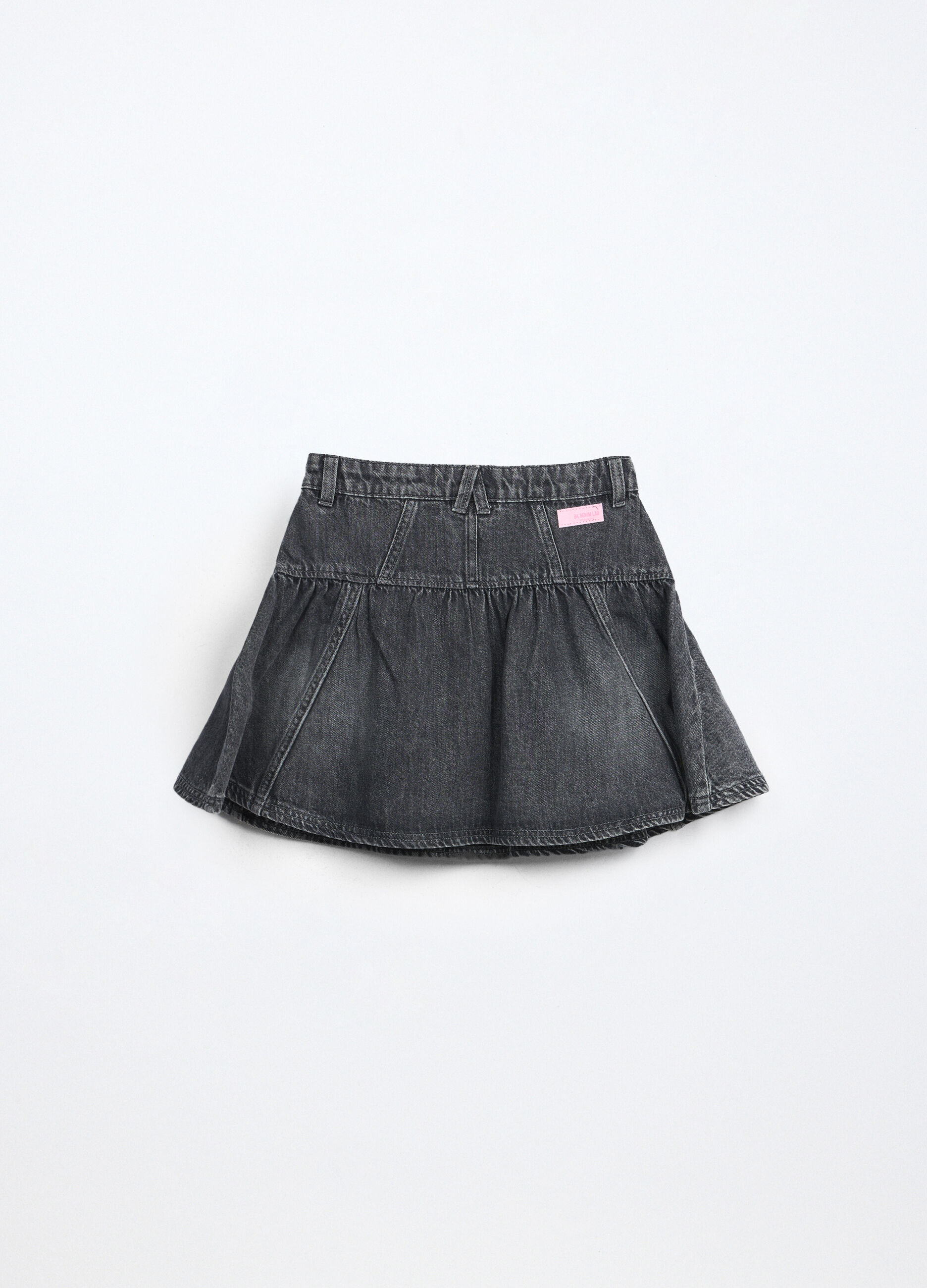 Minigonna in denim misto cotone bambina_1