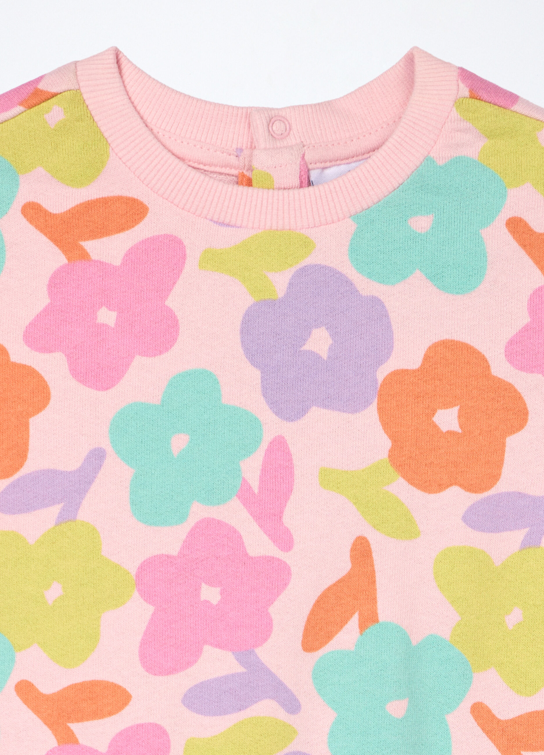 Jogging set in french terry di puro cotone neonata_2