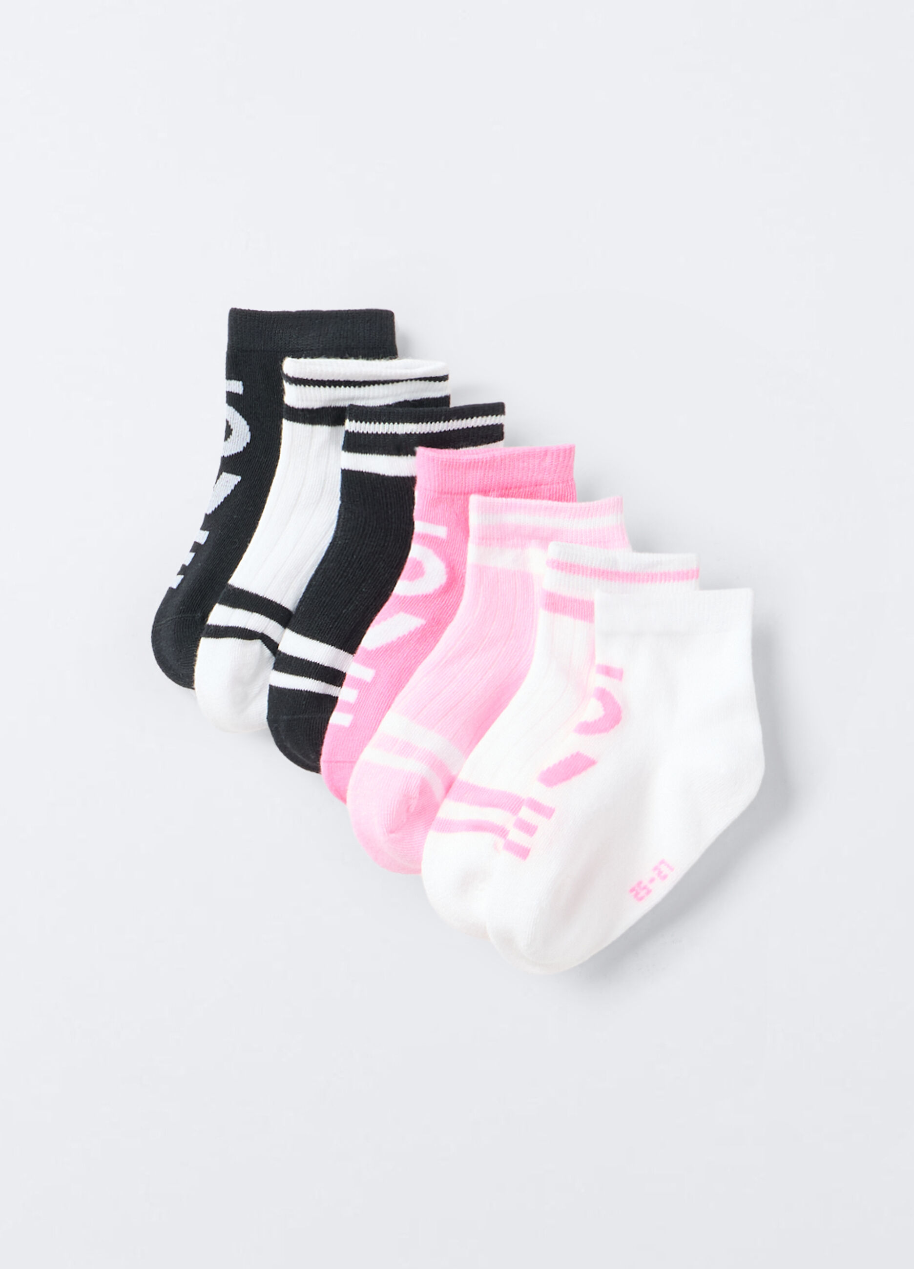 Pack 7 calze corte misto cotone stretch bambina_0