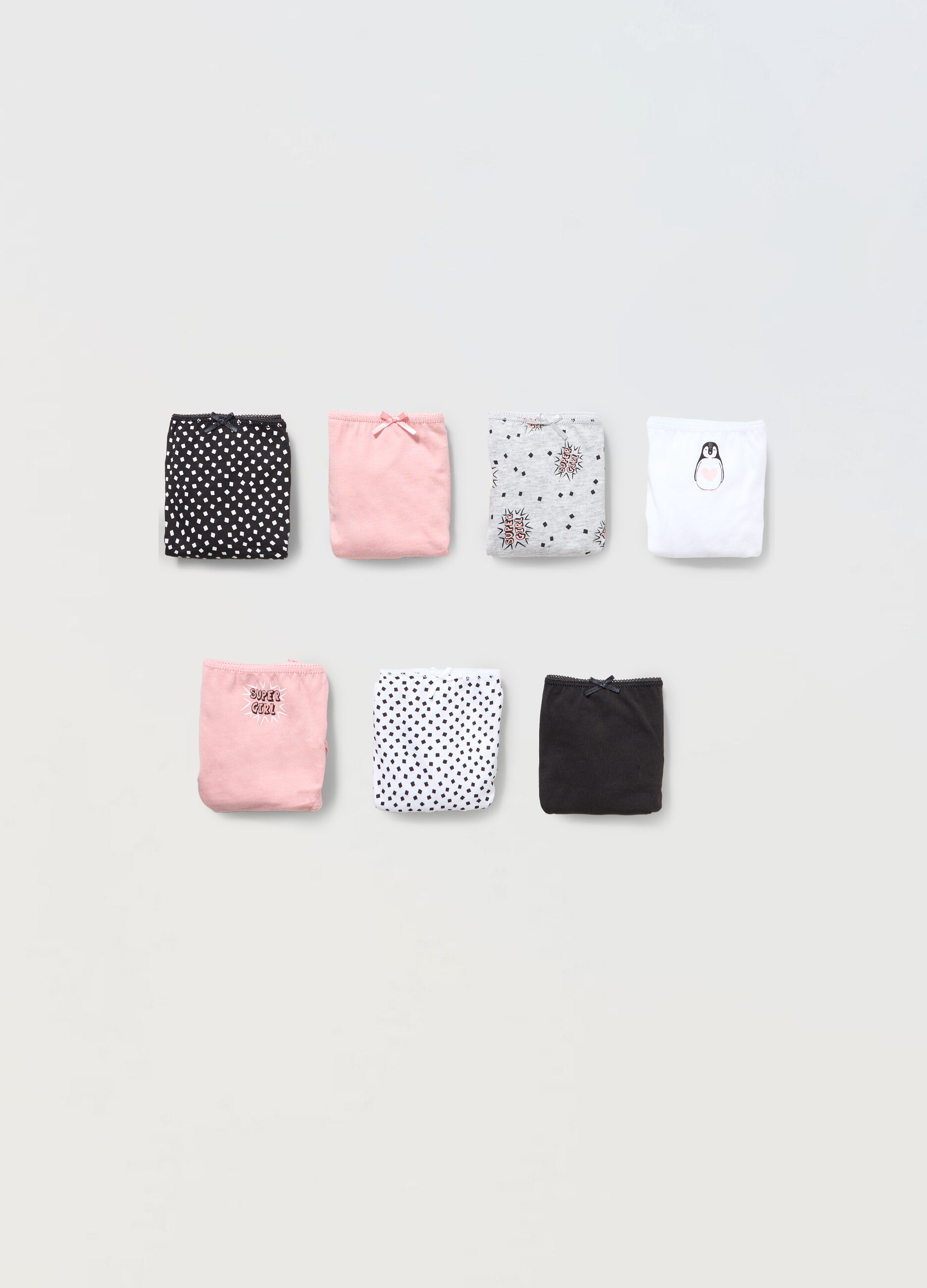 Pack 7 slip in jersey di puro cotone ragazza_0