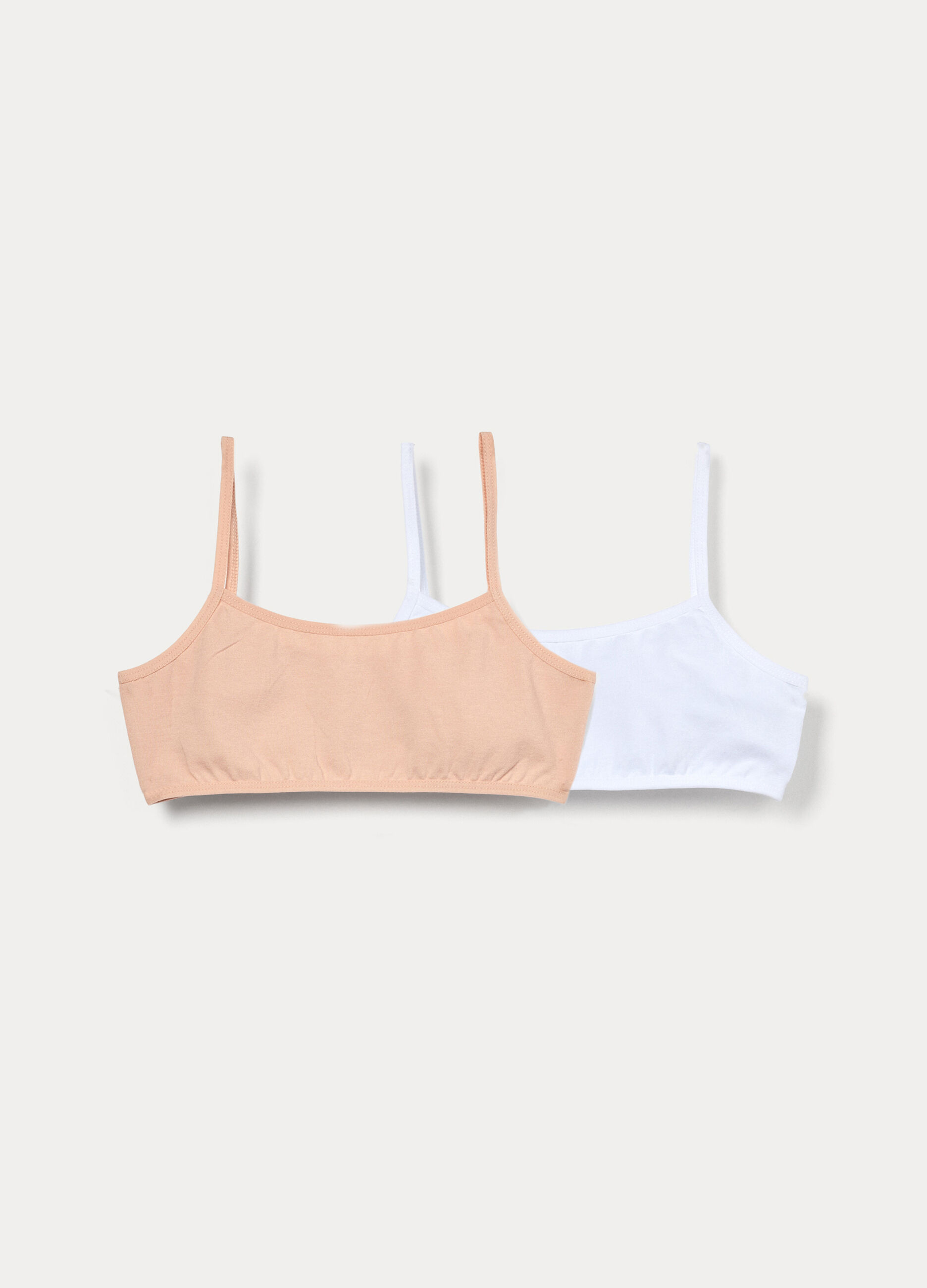 Pack 2 top in jersey di cotone stretch ragazza_0